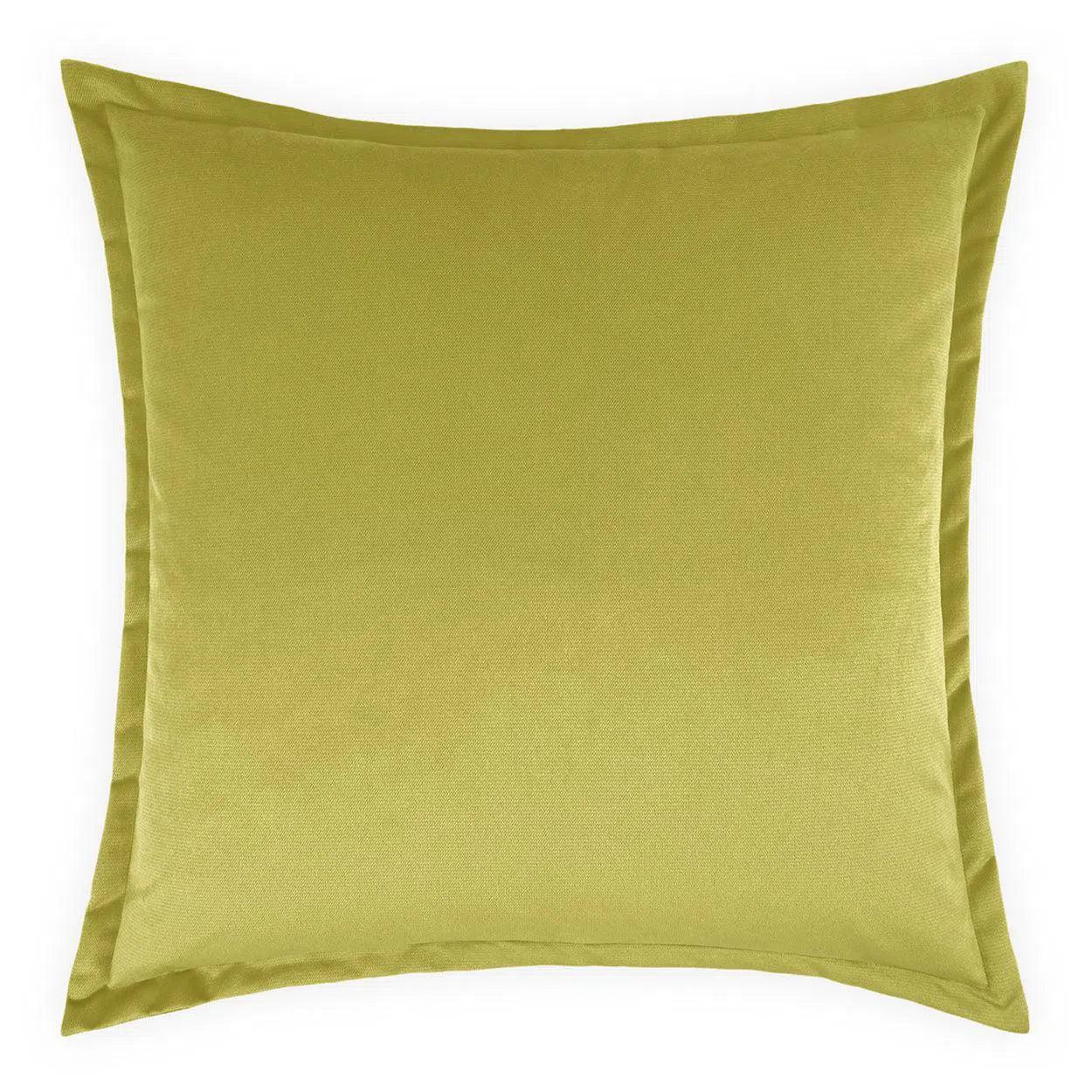 Belvedere Flange Lime Throw Pillow With Insert