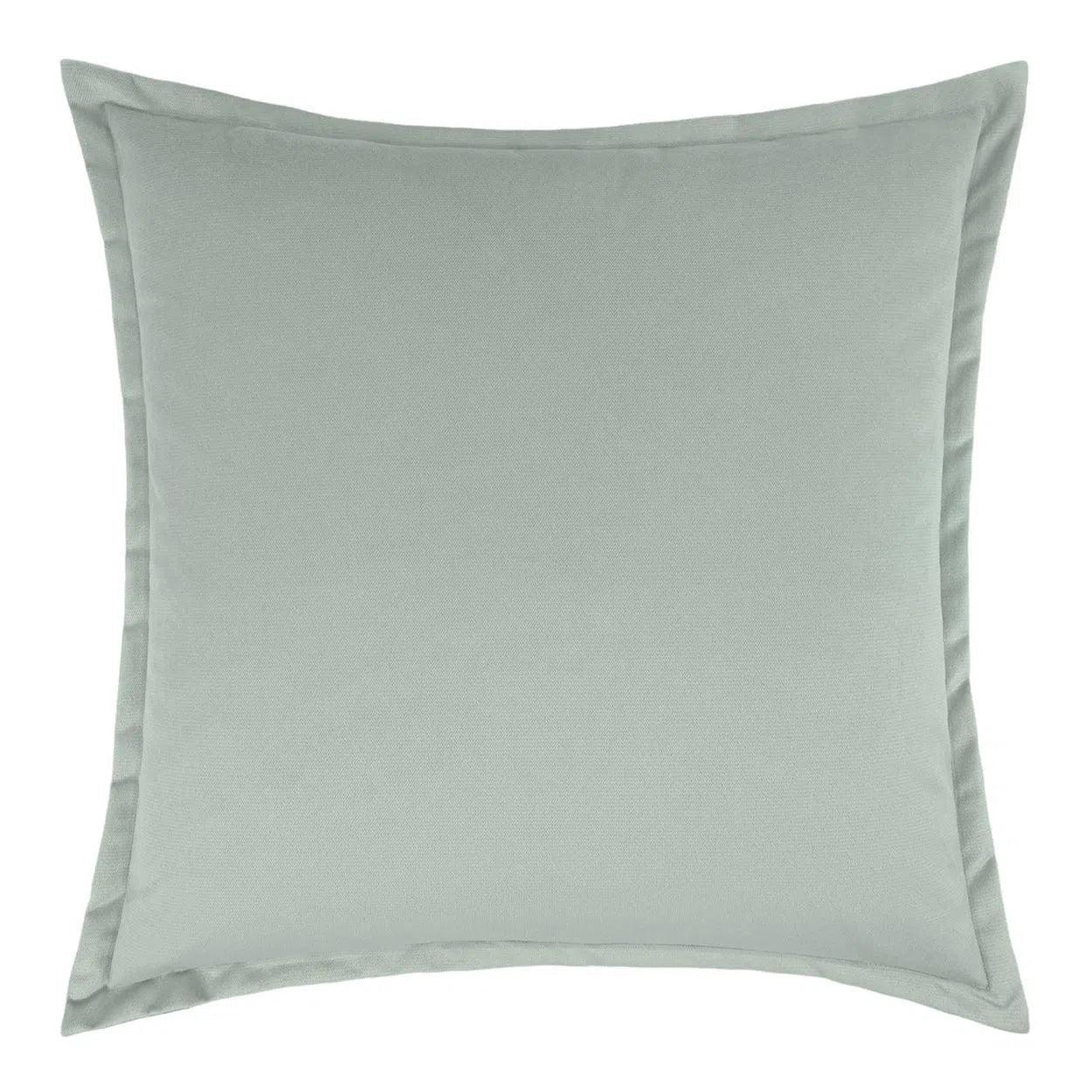 Belvedere Flange Mist Grey Throw Pillow With Insert