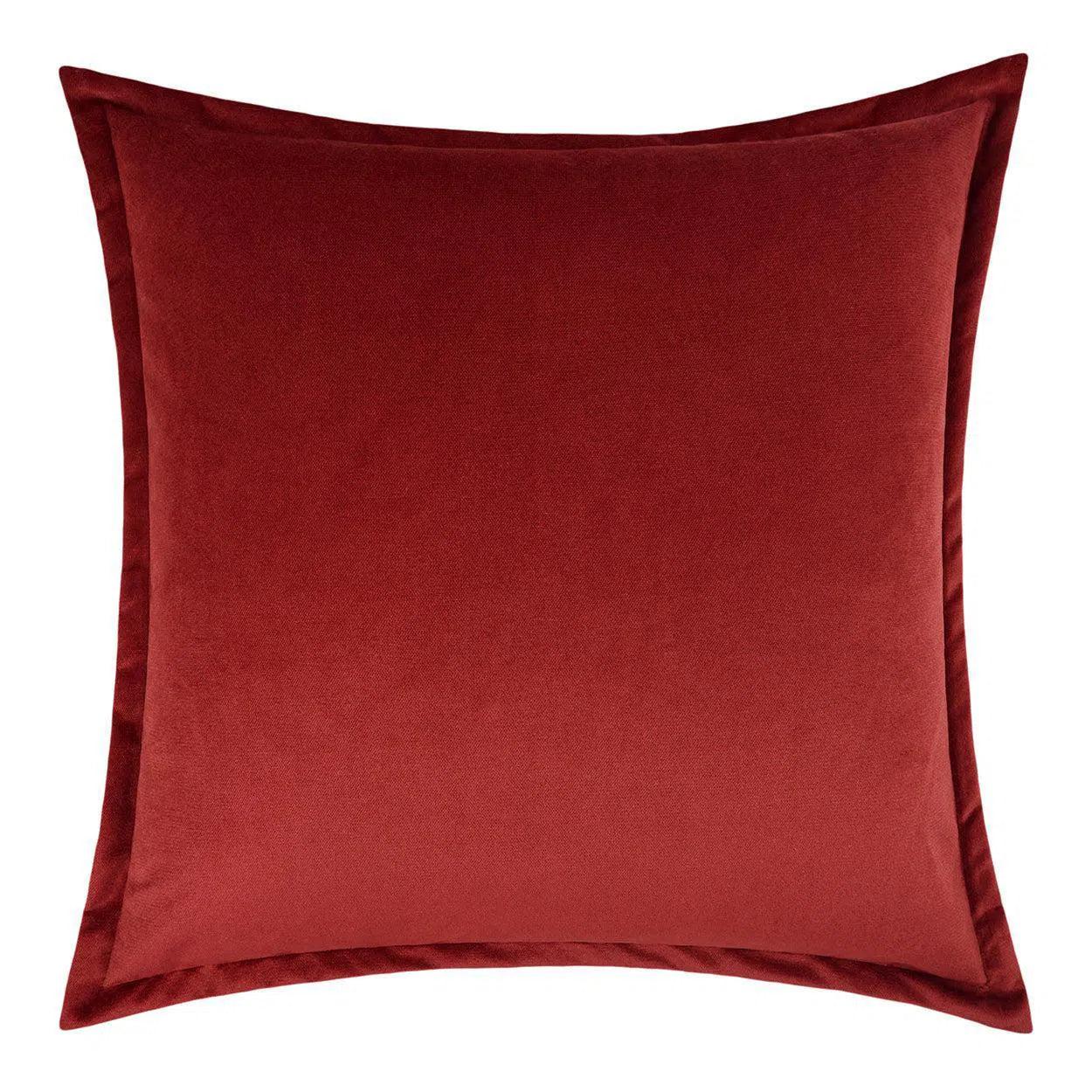 Belvedere Flange Sangria Red Throw Pillow With Insert