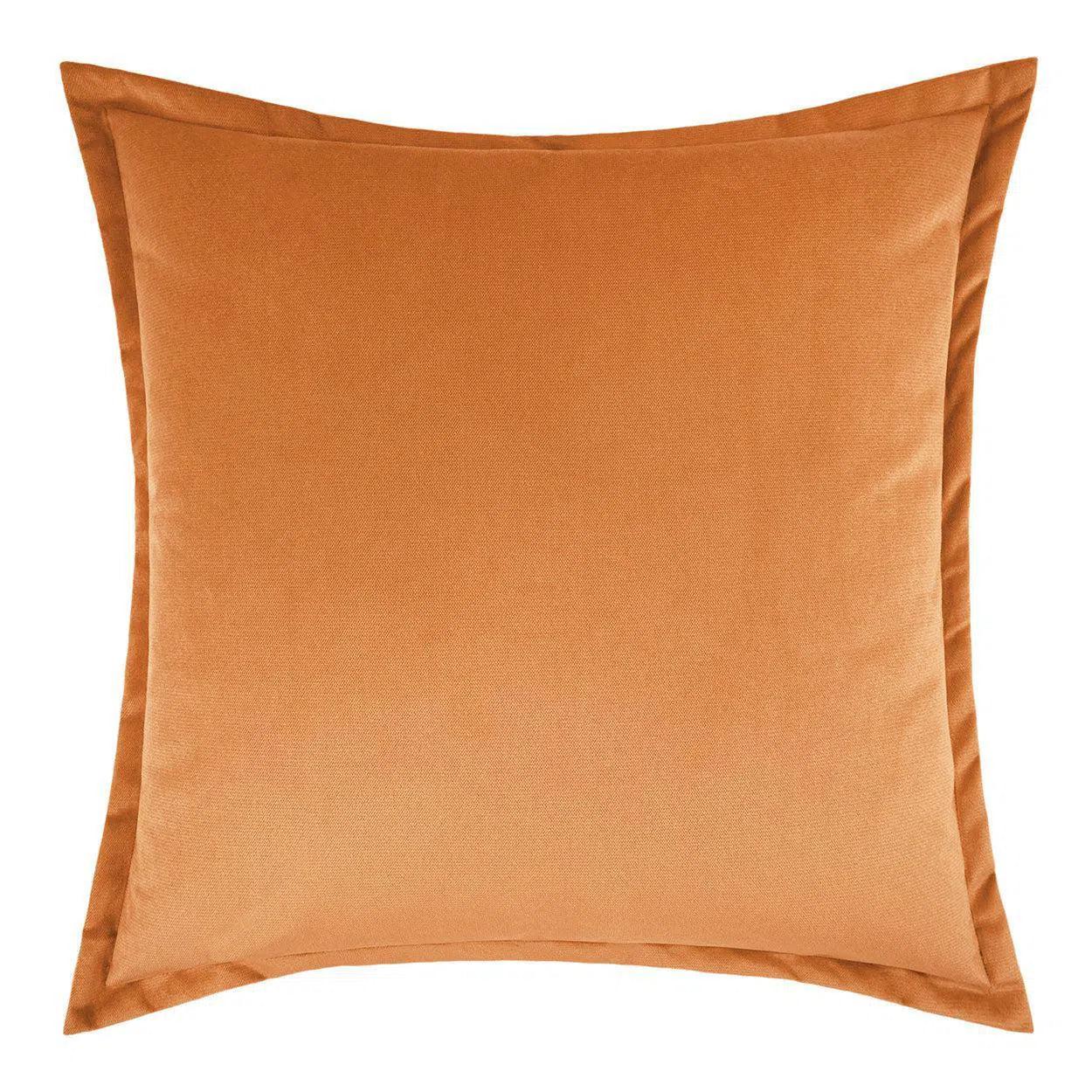 Belvedere Flange Satsuma Orange Throw Pillow With Insert