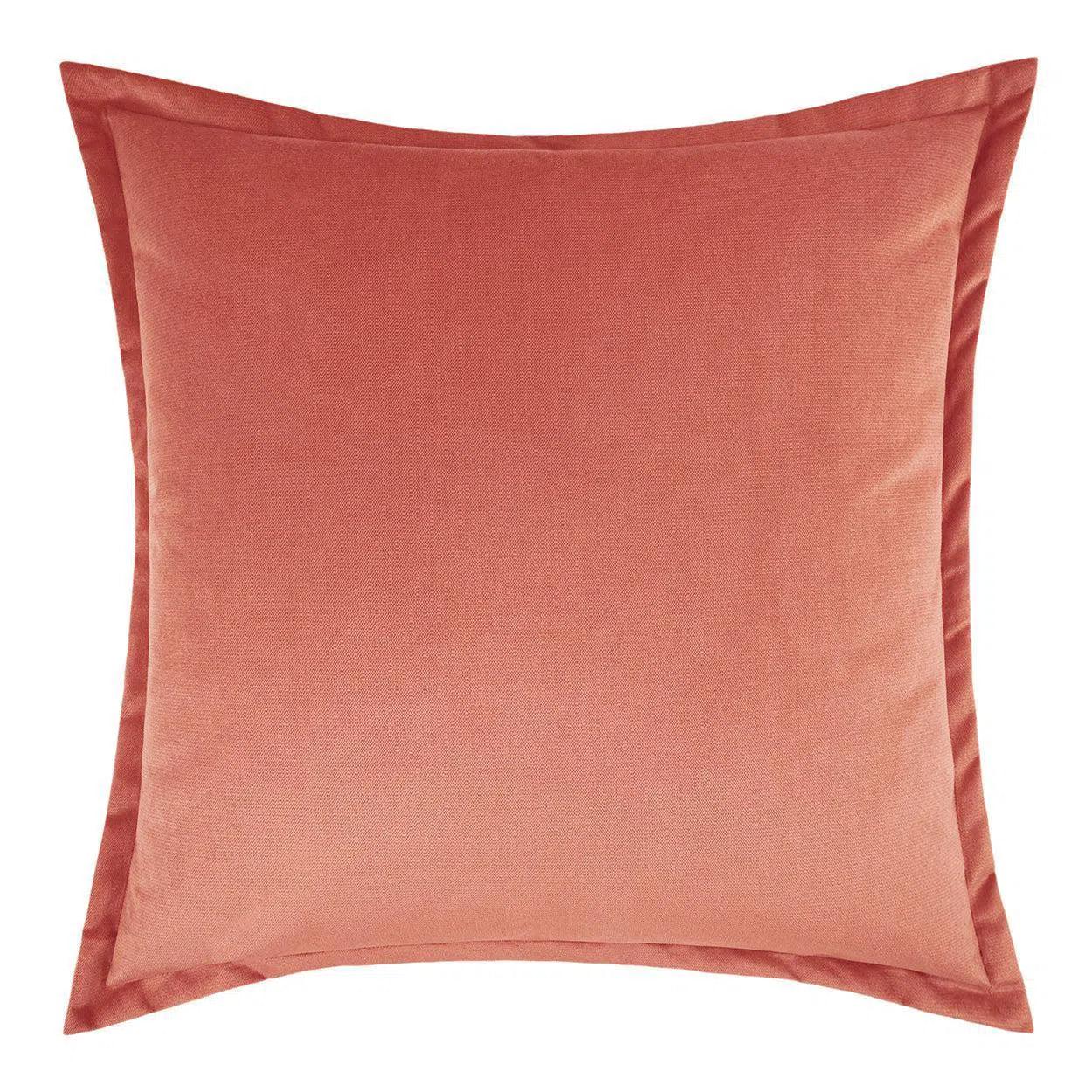 Belvedere Flange Blush Red Throw Pillow With Insert