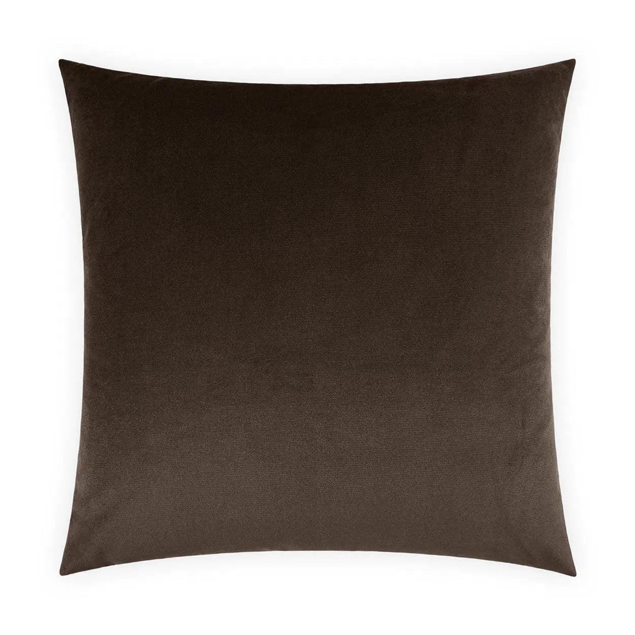 Belvedere Espresso Chocolate Brown Throw Pillow With Insert