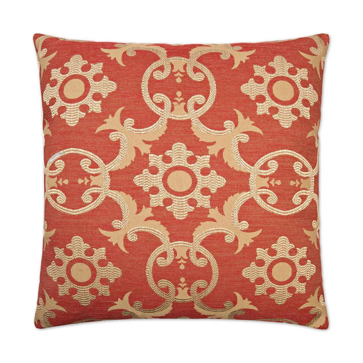 Biblos Red Throw Pillow With Insert