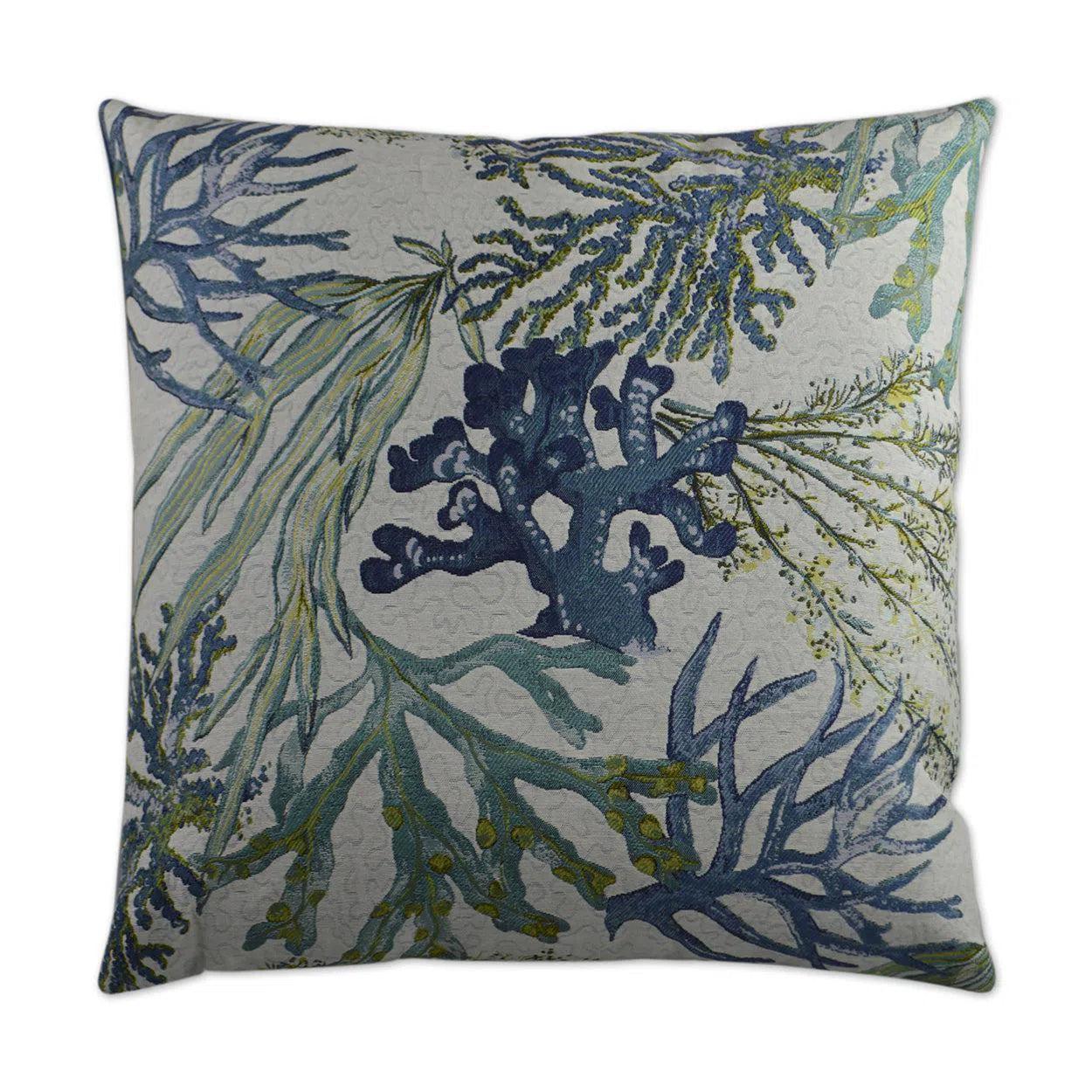 Blue Reef Blue Throw Pillow With Insert