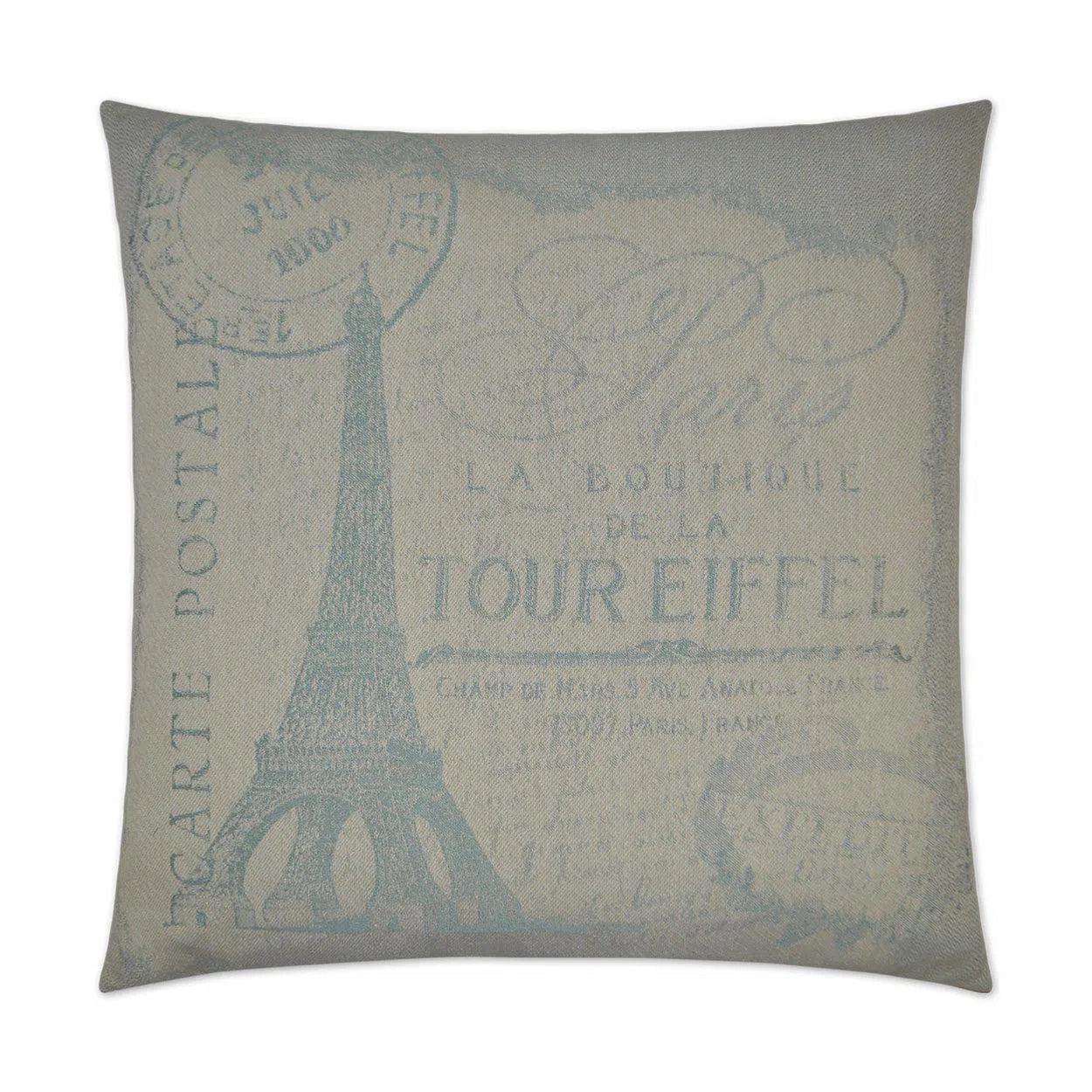 Cartolina Mint Grey Throw Pillow With Insert