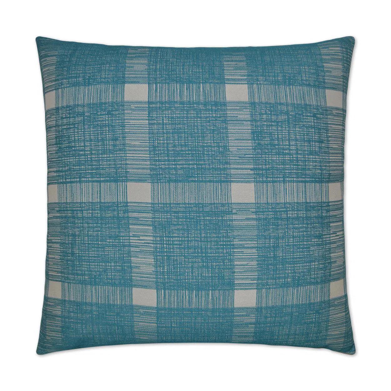 Checkmate Turquoise Throw Pillow With Insert