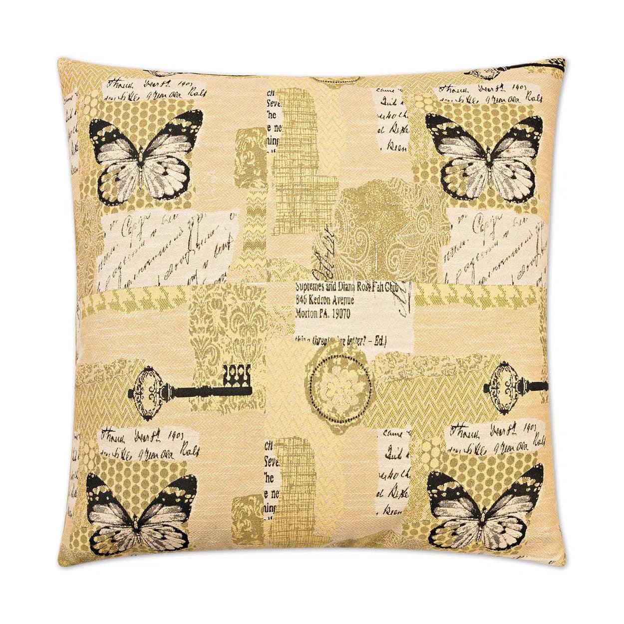 Copy Paste Yellow Throw Pillow With Insert