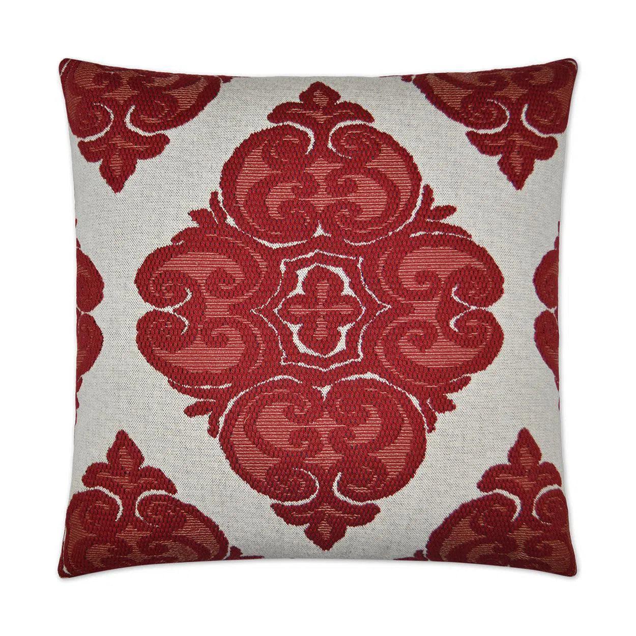 Cotillion Red Throw Pillow With Insert