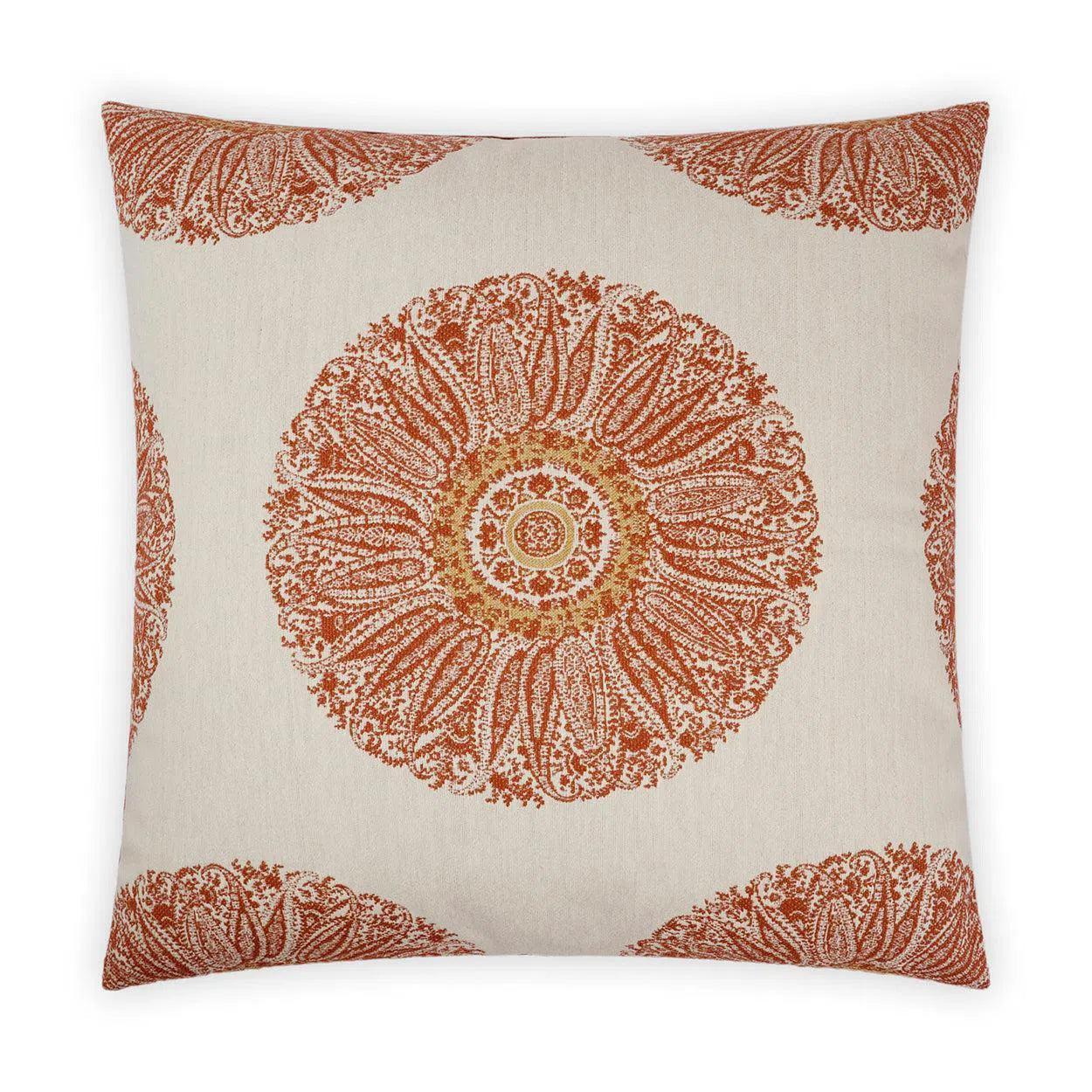 Crillon Rust Red Throw Pillow With Insert