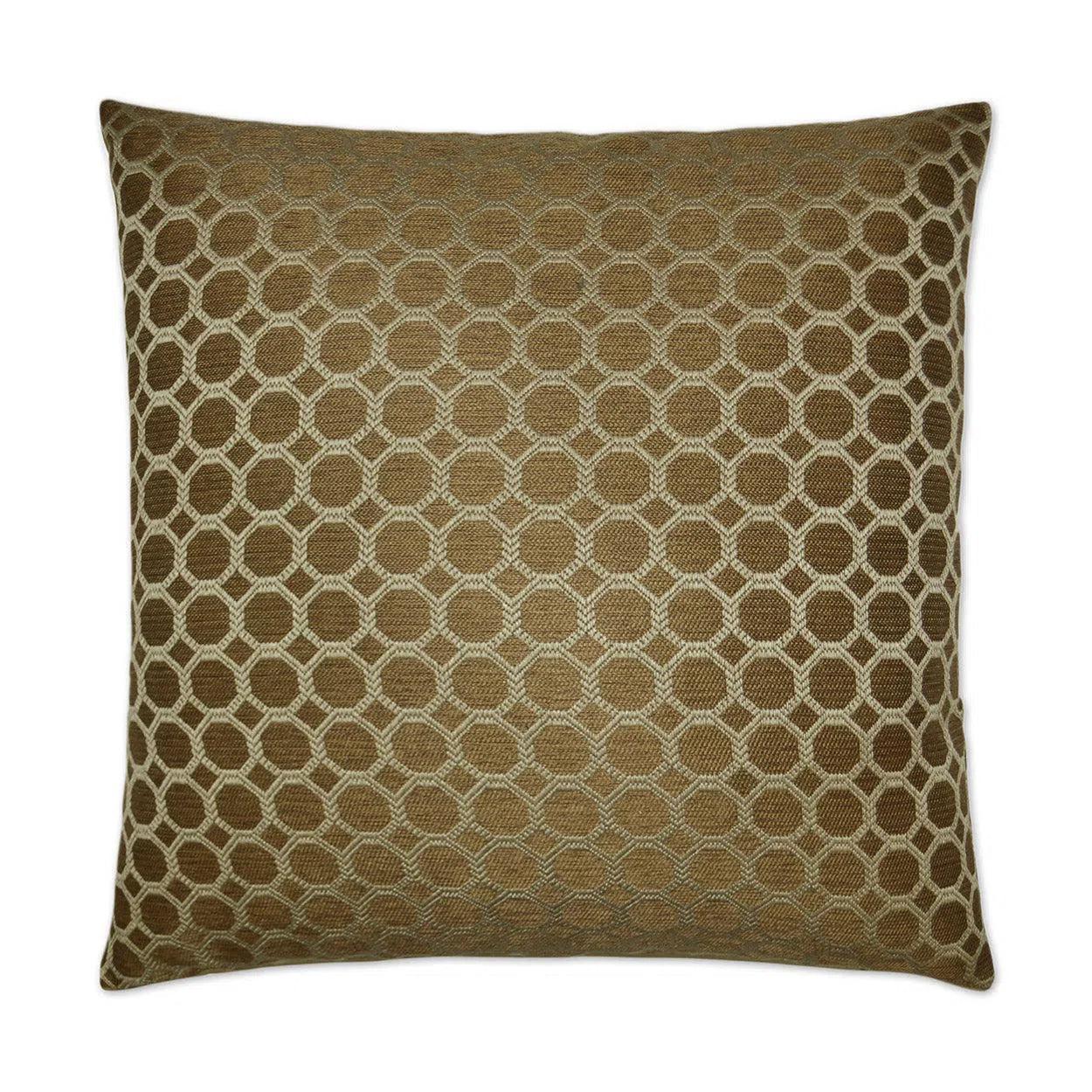 Dax Pecan Brown Throw Pillow With Insert