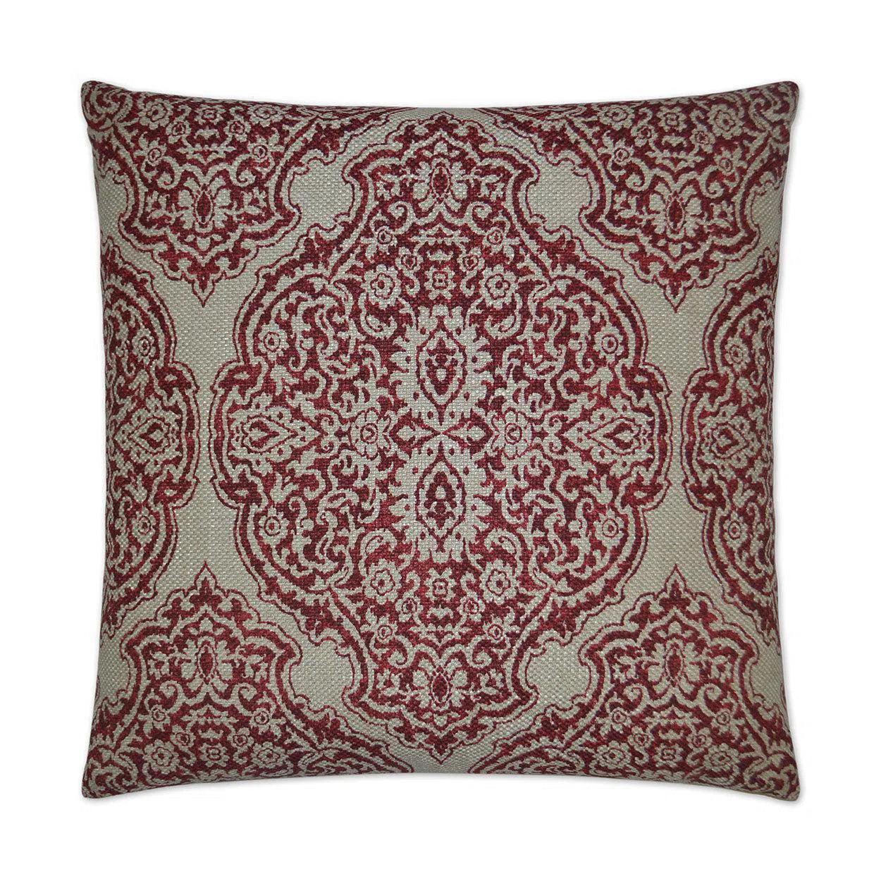 Delmonico Red Throw Pillow With Insert