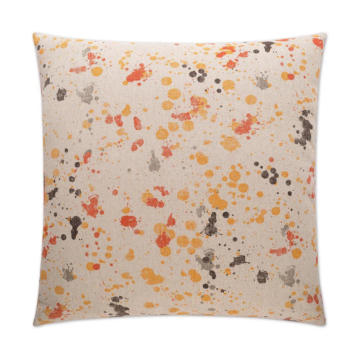 Dropcloth Orange Throw Pillow With Insert