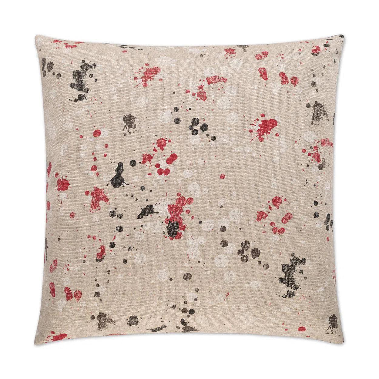 Dropcloth Red Throw Pillow With Insert