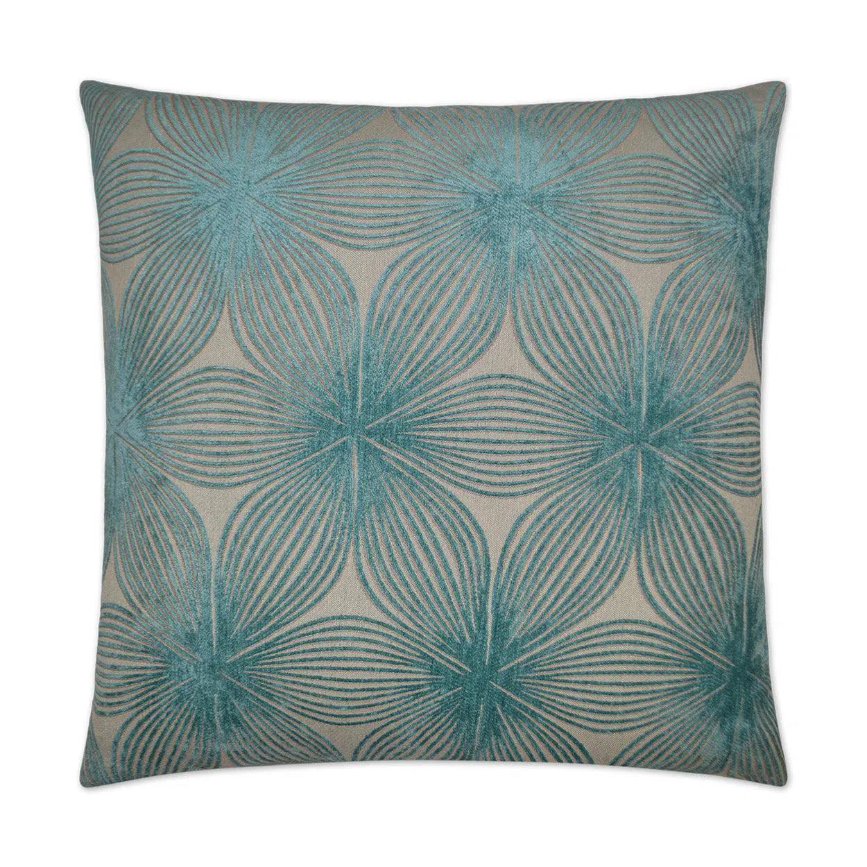 Ellery Aqua Blue Throw Pillow With Insert