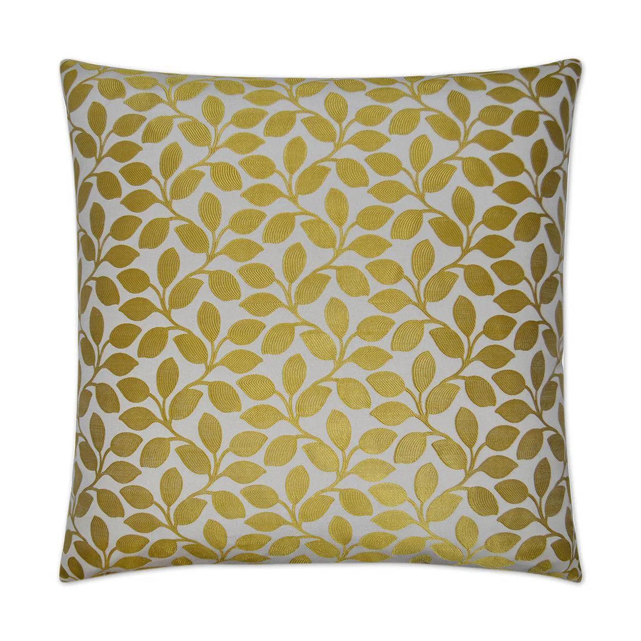 Foliage Gold Throw Pillow With Insert