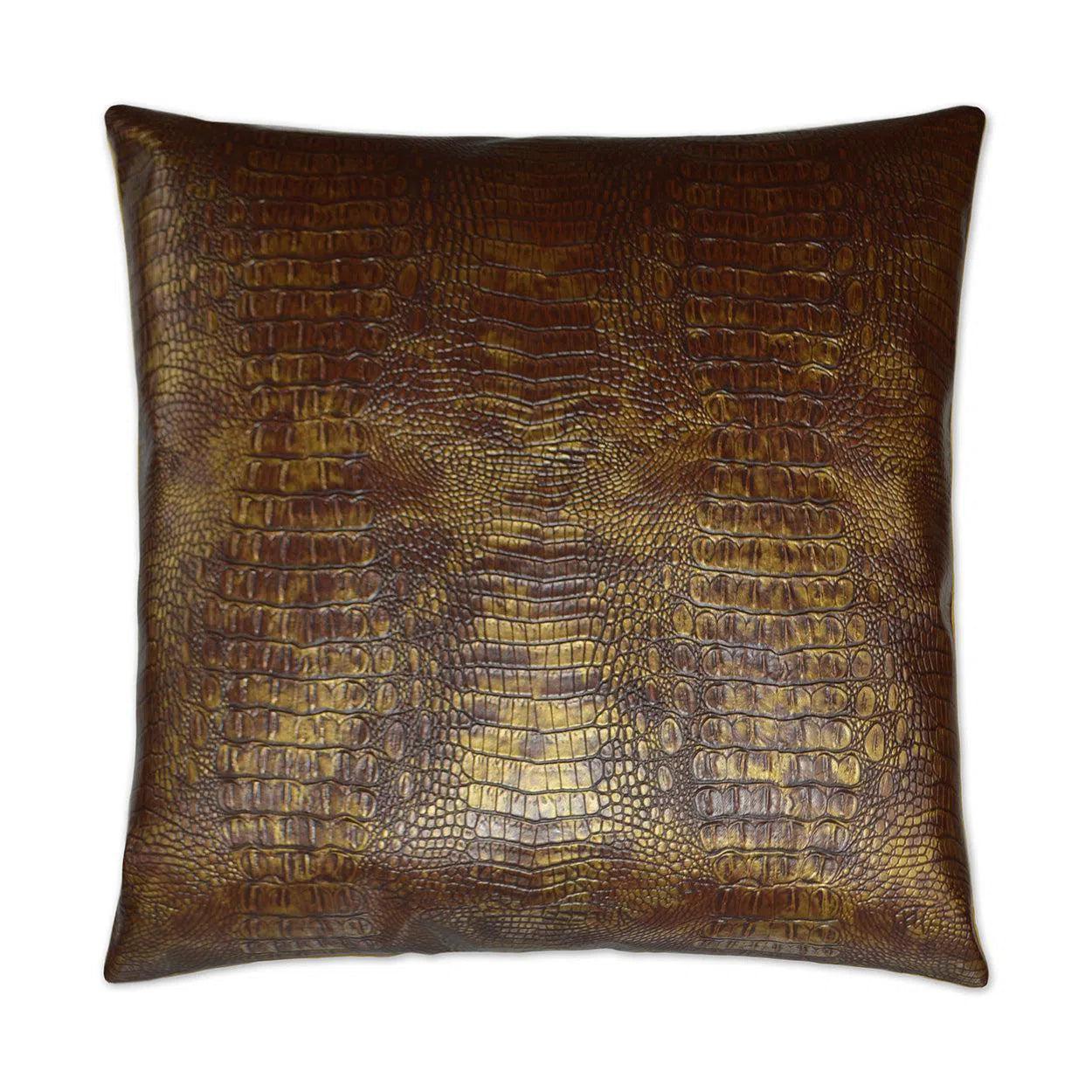 Gilded Gator Topaz Red Throw Pillow With Insert