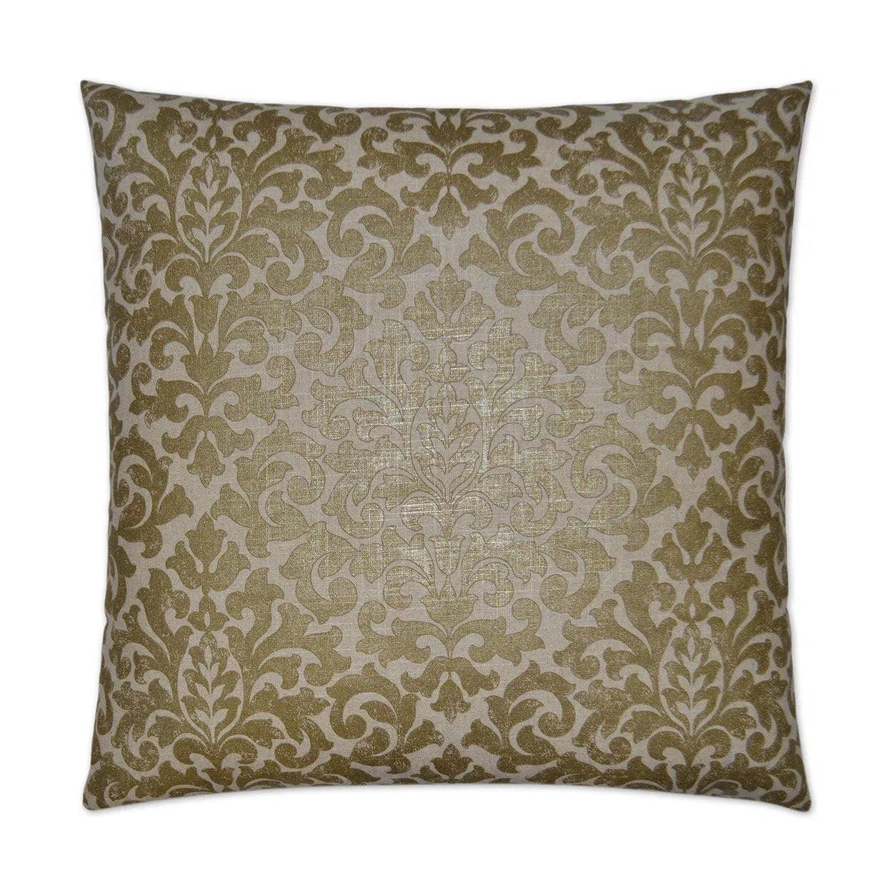 Glam Packed Gilt Brown Throw Pillow With Insert