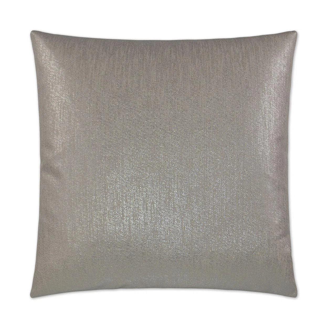 Glitz Platinum Grey Throw Pillow With Insert