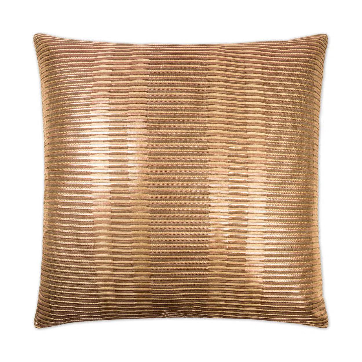 Grid Copper Throw Pillow With Insert