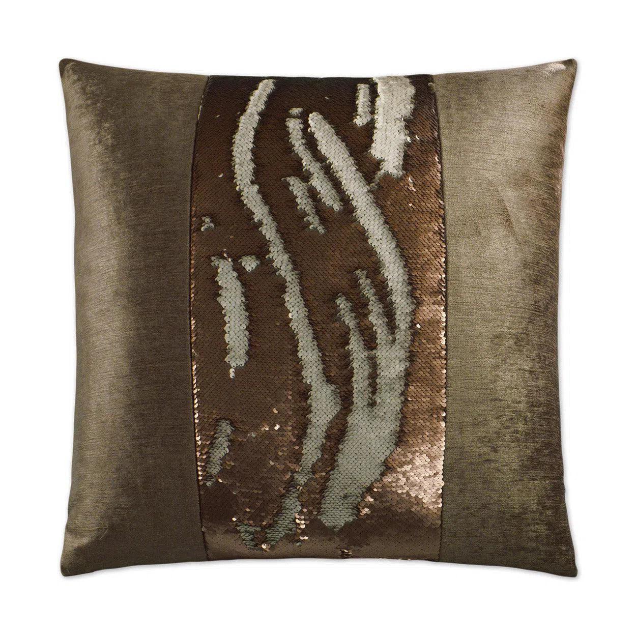 Hylee II Bronze Brown Throw Pillow With Insert