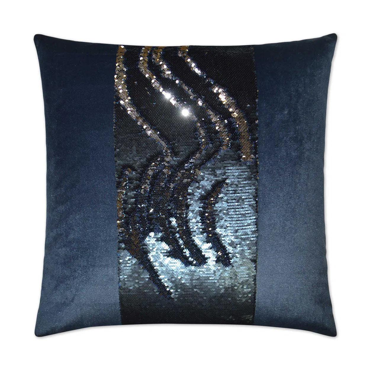 Hylee II Cobalt Blue Throw Pillow With Insert