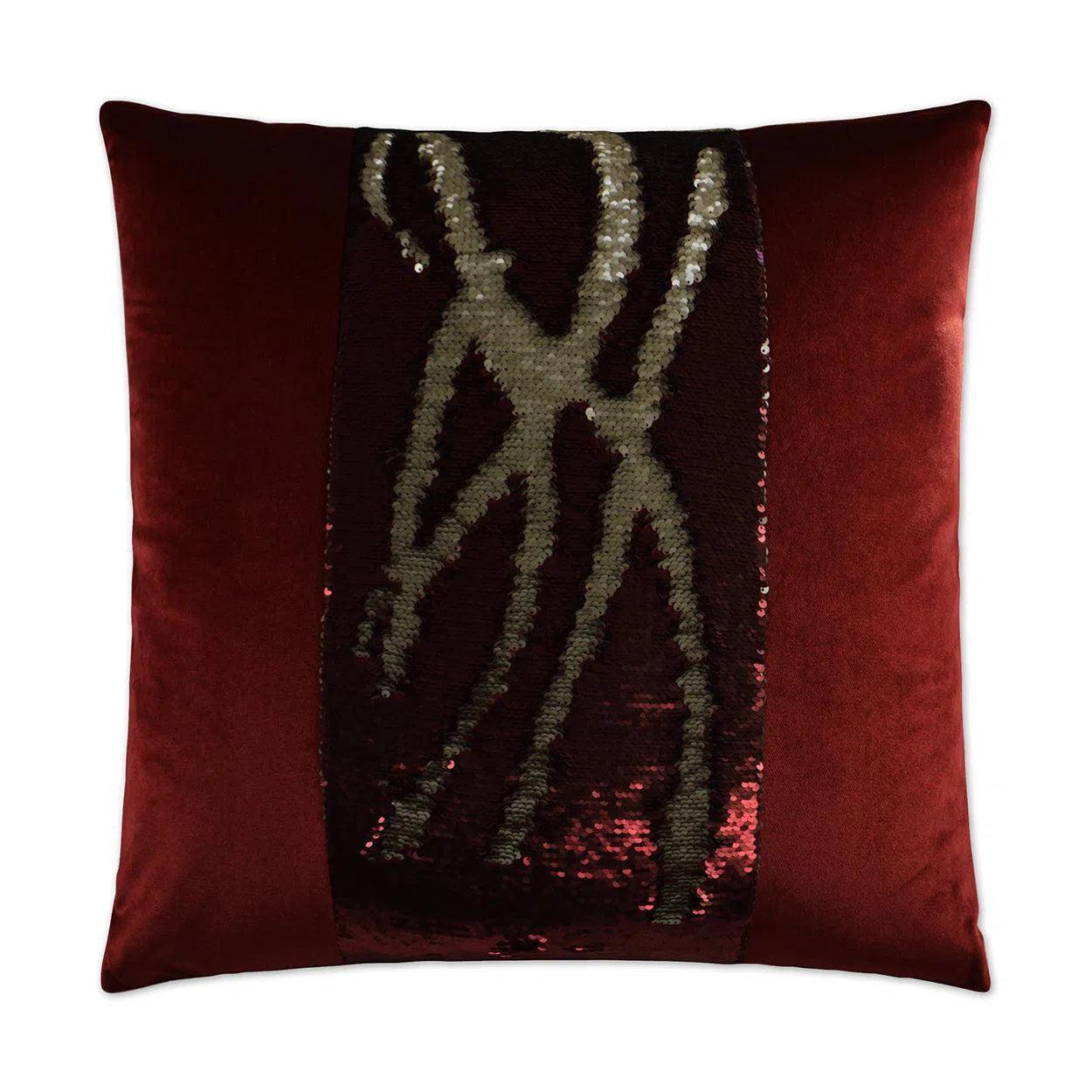 Hylee II Sangria Red Throw Pillow With Insert