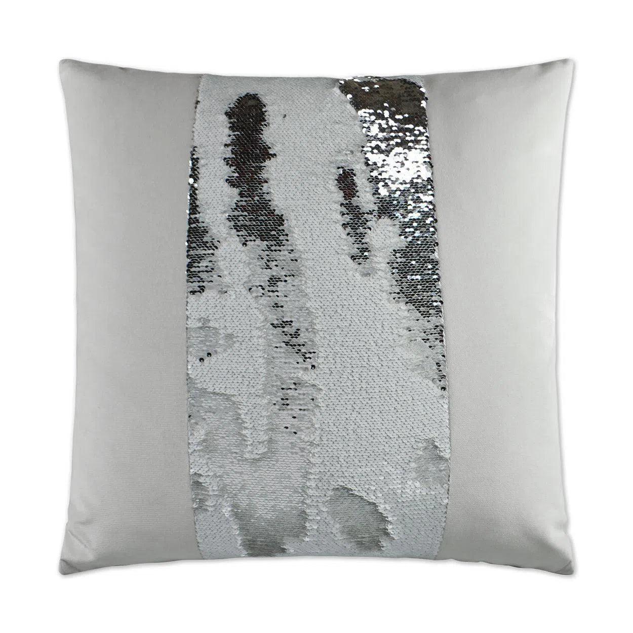 Hylee II Silver Throw Pillow With Insert