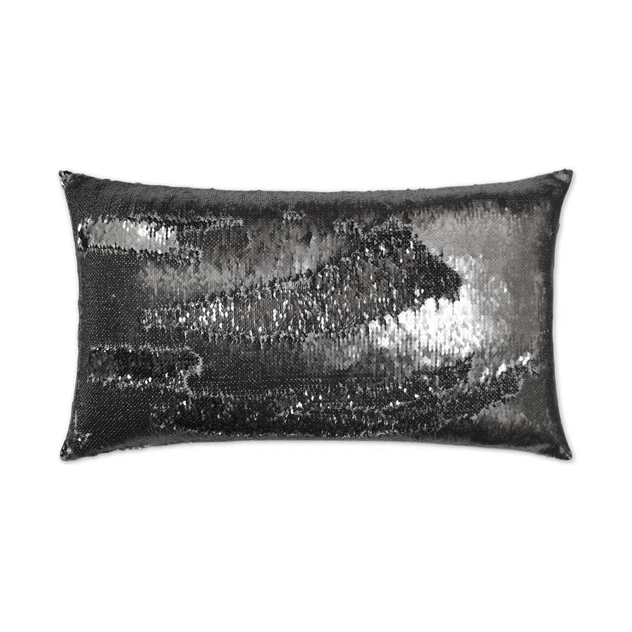 Hylee Lumbar Pewter Silver Throw Pillow With Insert