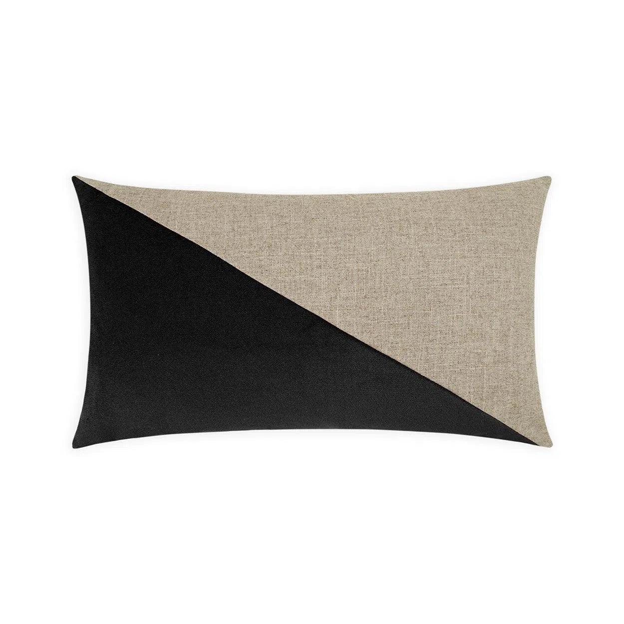 Jefferson Lumbar Black Throw Pillow With Insert