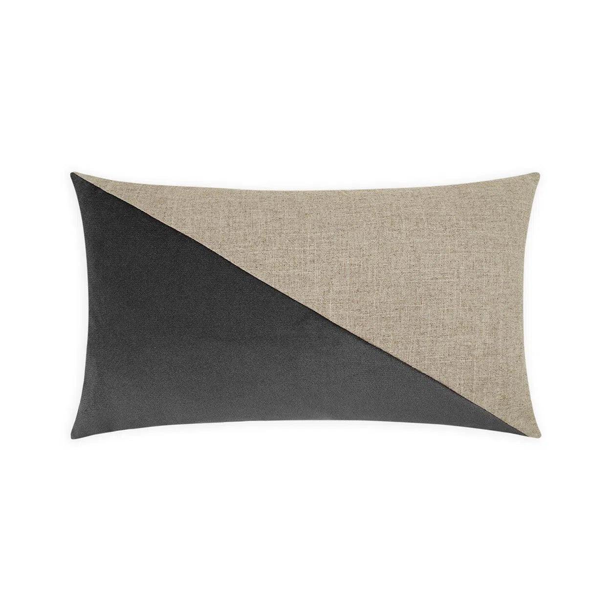 Jefferson Lumbar Charcoal Grey Throw Pillow With Insert