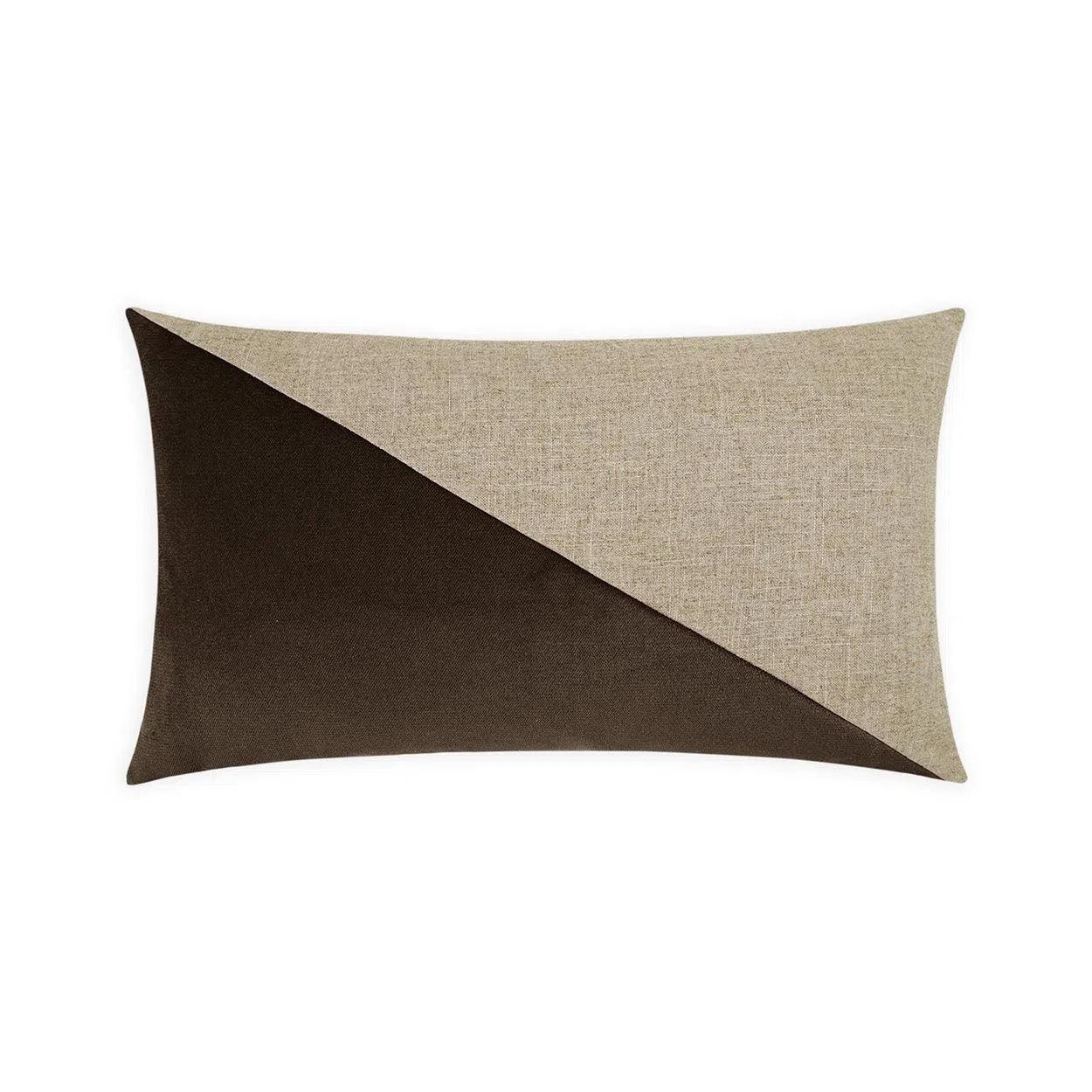 Jefferson Lumbar Espresso Brown Throw Pillow With Insert