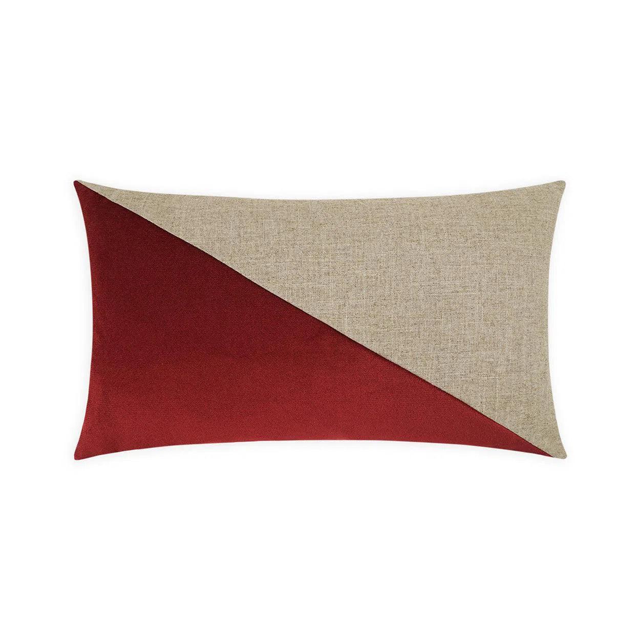 Jefferson Lumbar Sangria Red Throw Pillow With Insert