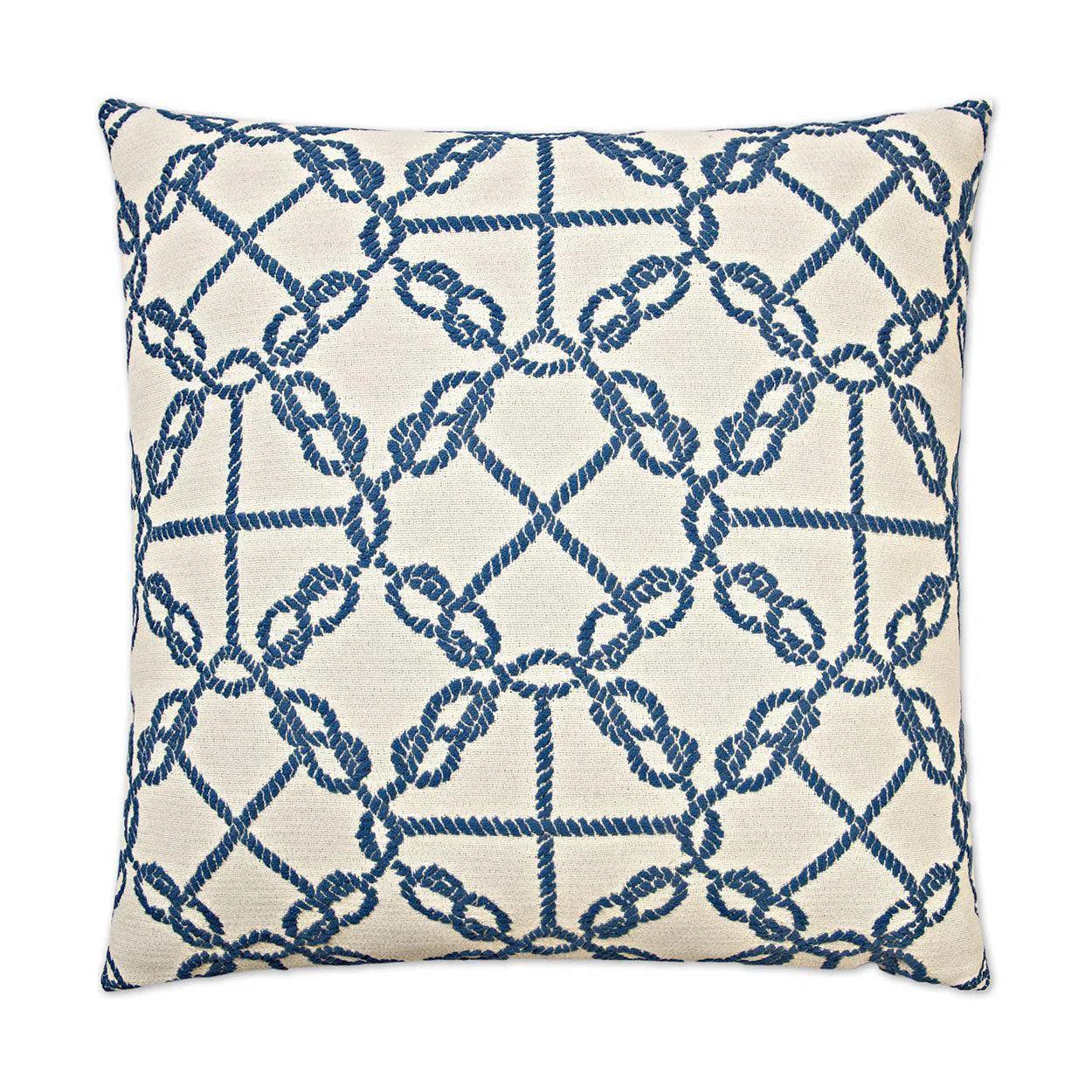 Knots Blue Throw Pillow With Insert