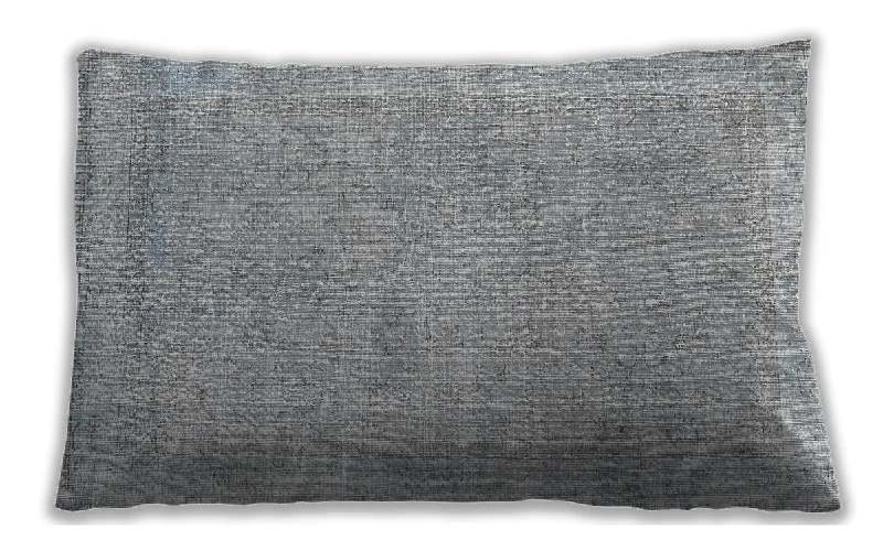 Traditional Classic Indoor Outdoor Rectangular Grey Gray Lumbar Throw Pillow, 13 inch by 19 inch, lbtr2448