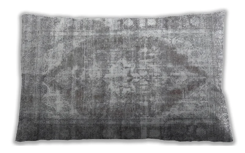 Traditional Classic Indoor Outdoor Rectangular Gunmetal Gray Lumbar Throw Pillow, 13 inch by 19 inch, lbtr3372