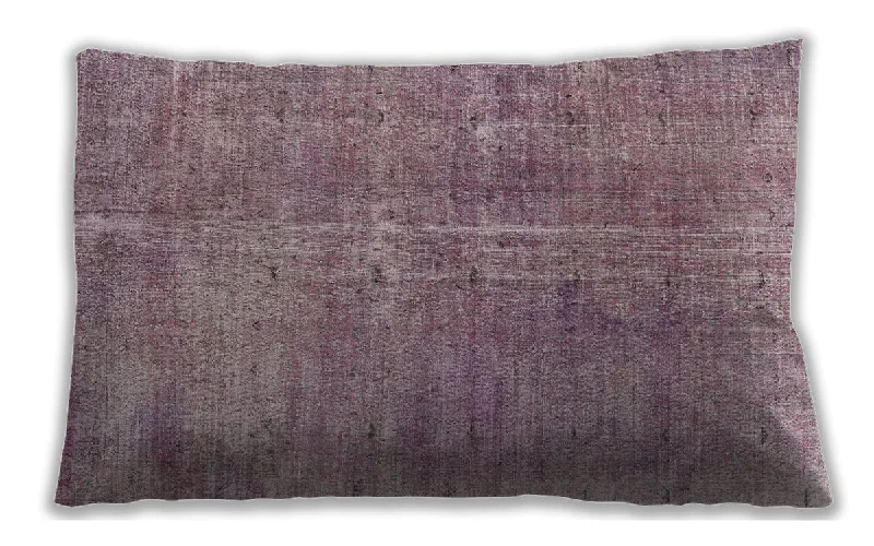 Traditional Classic Indoor Outdoor Rectangular Mauve Taupe Purple Lumbar Throw Pillow, 13 inch by 19 inch, lbtr3497