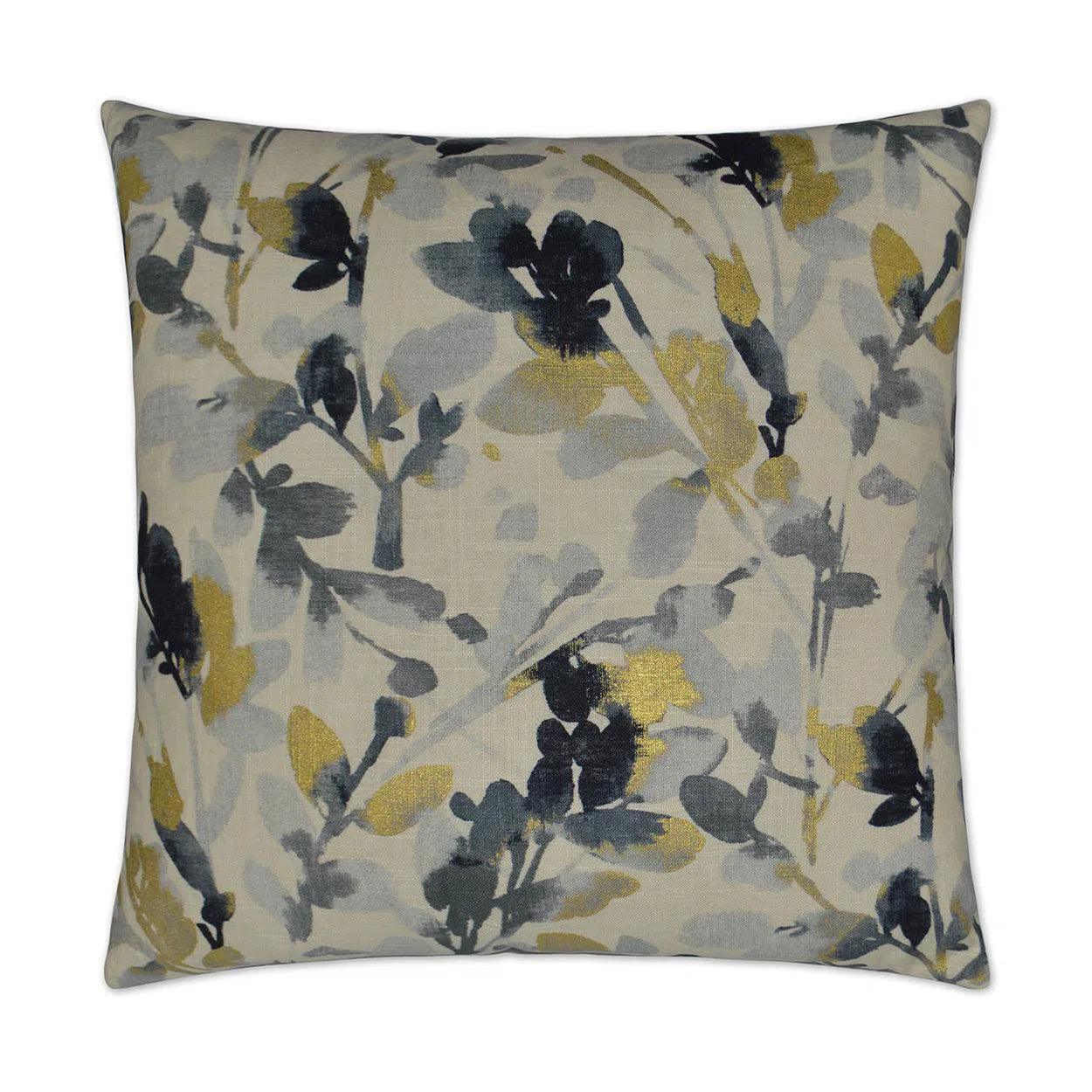 Leaf Storm Graphite Grey Throw Pillow With Insert