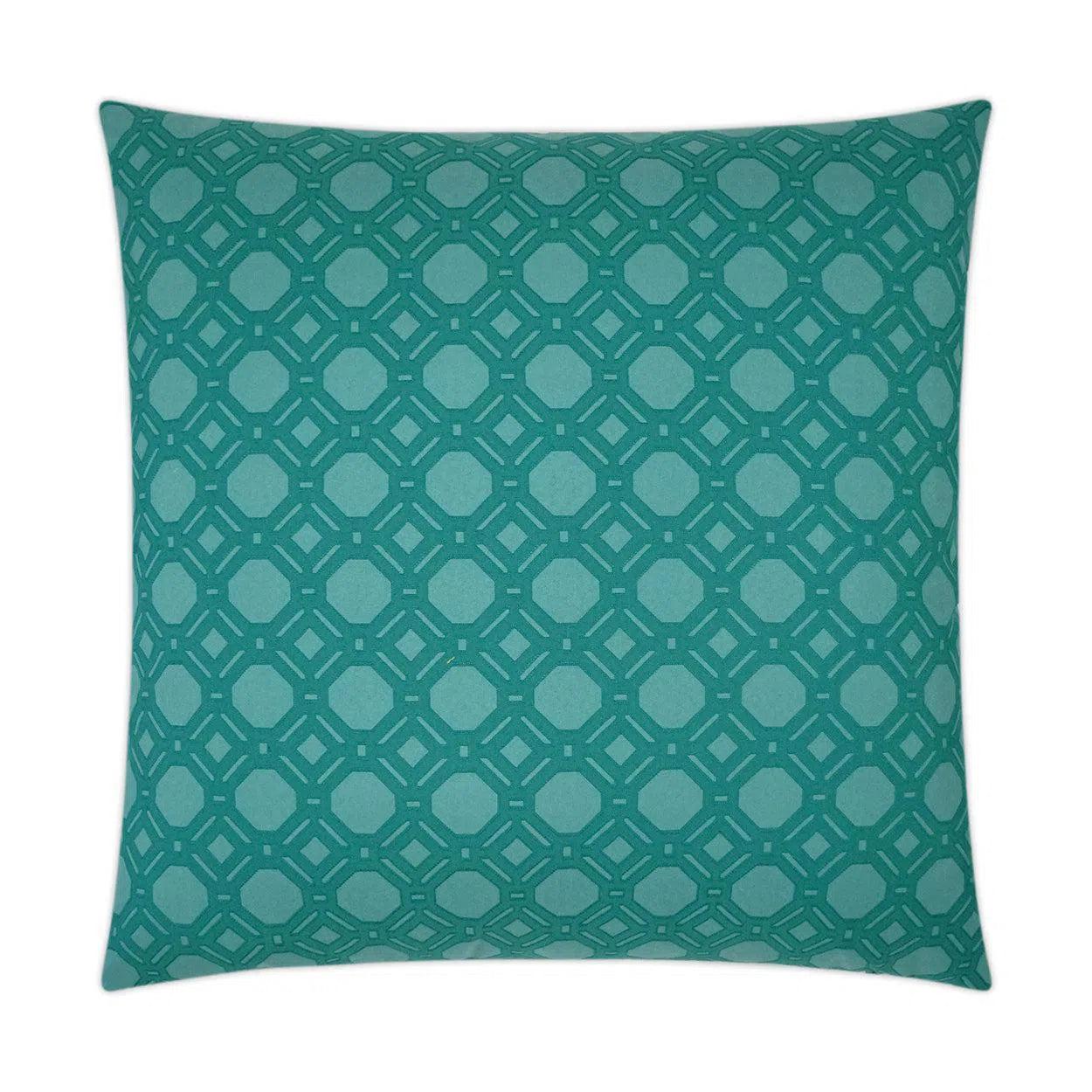 Level Off Peacock Blue Throw Pillow With Insert