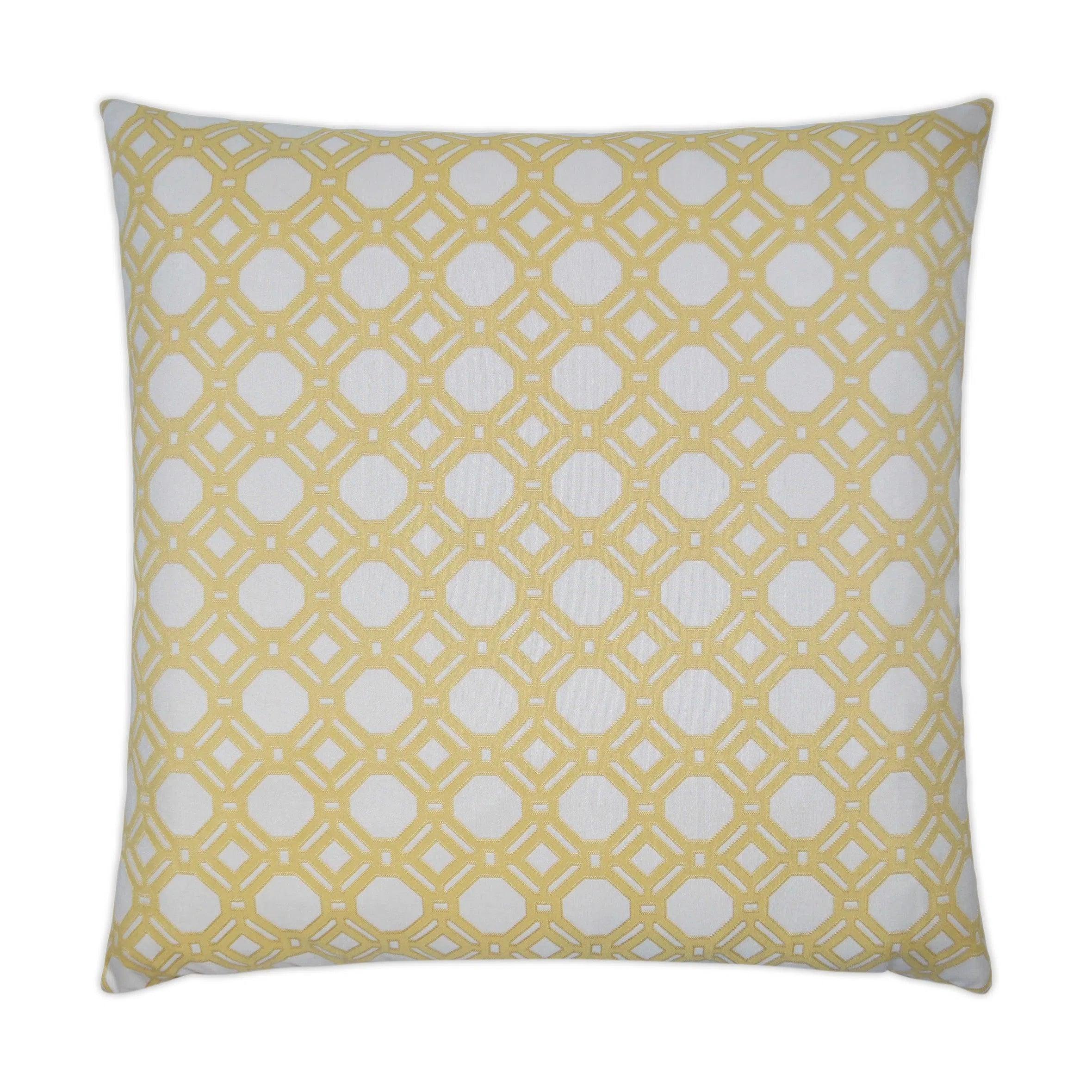 Level Off Yellow Throw Pillow With Insert