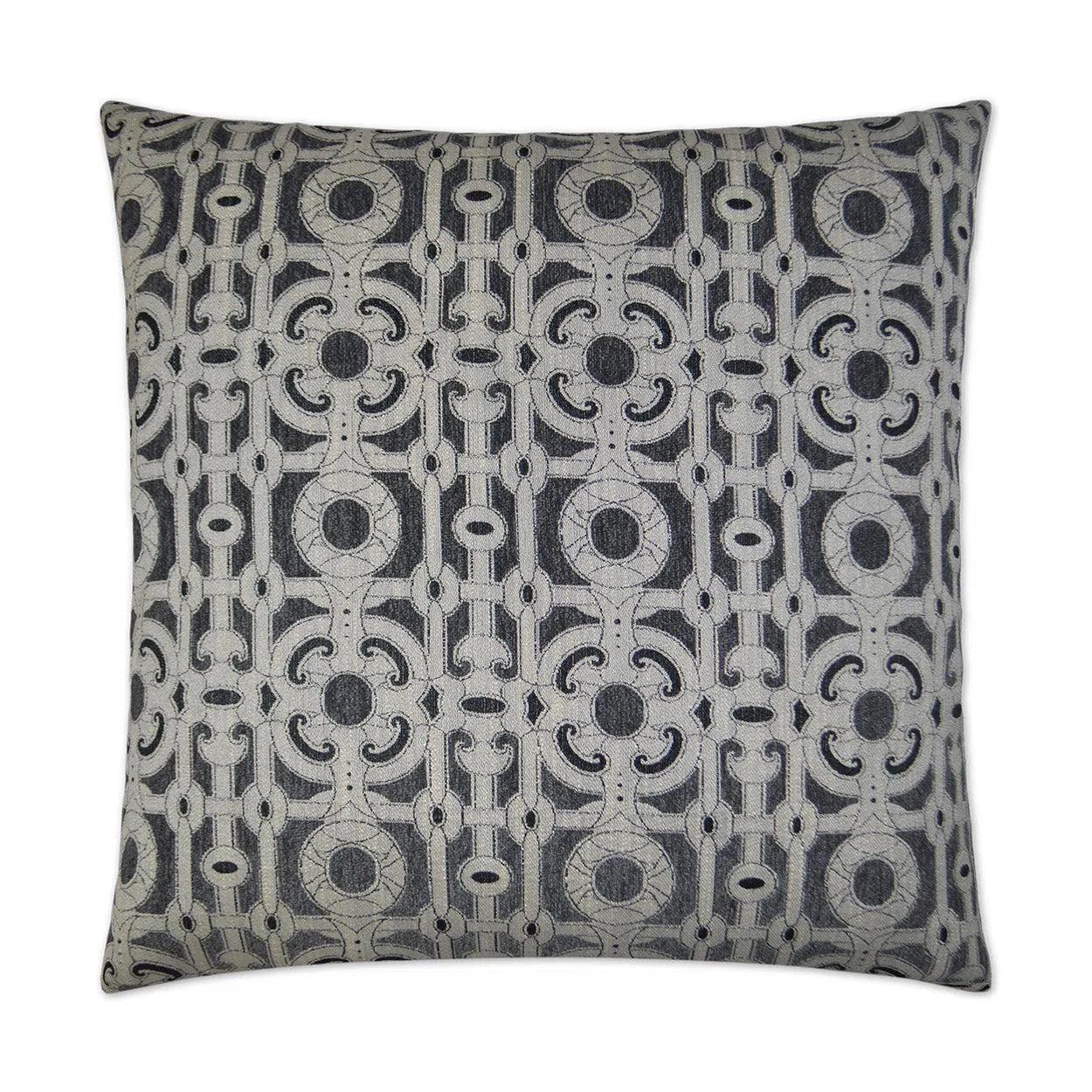 Locket Grey Throw Pillow With Insert