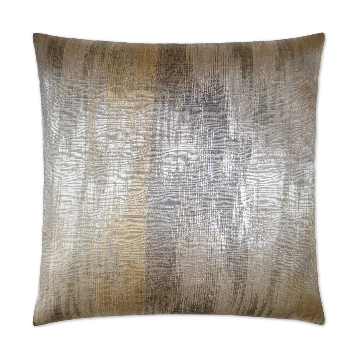 Lumina Silver Throw Pillow With Insert