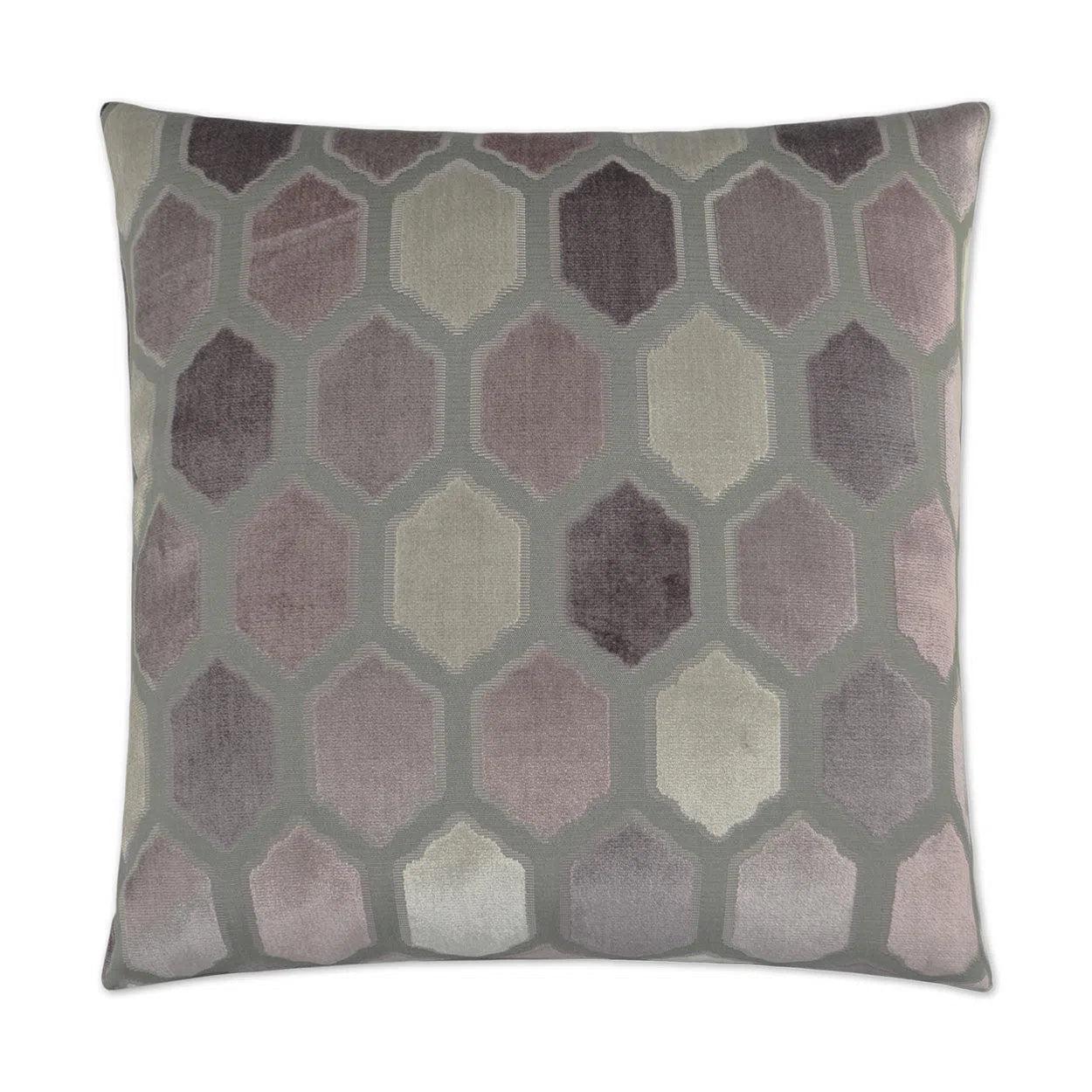 Mallorca Mulberry Grey Throw Pillow With Insert