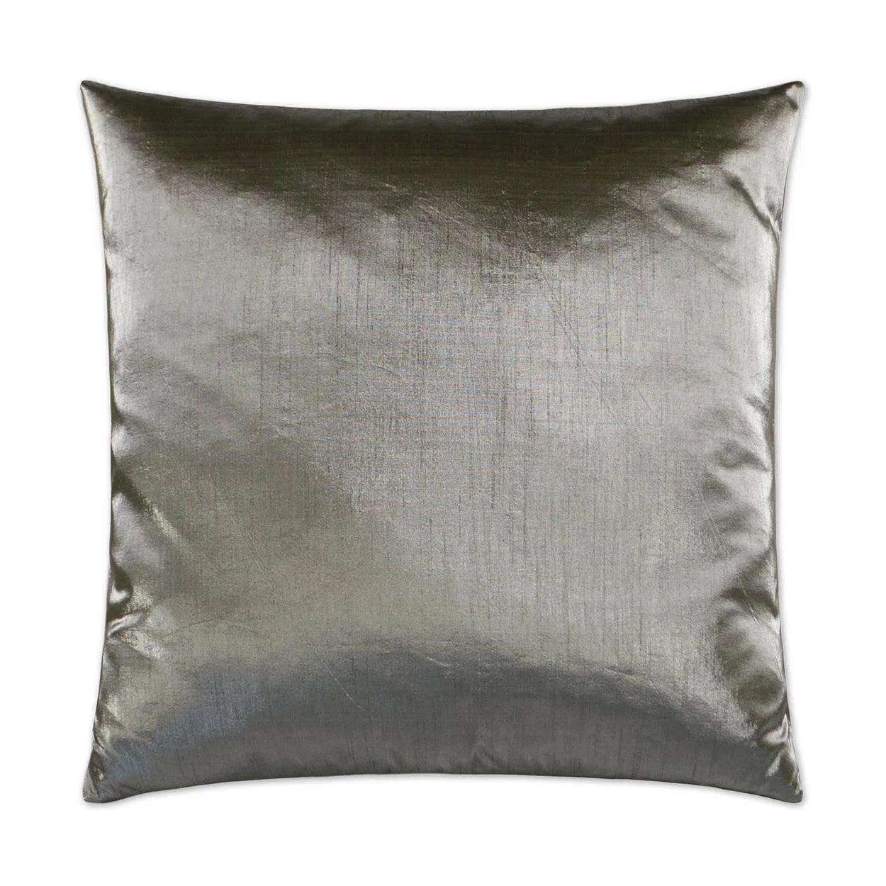 Metaux Pewter Silver Throw Pillow With Insert