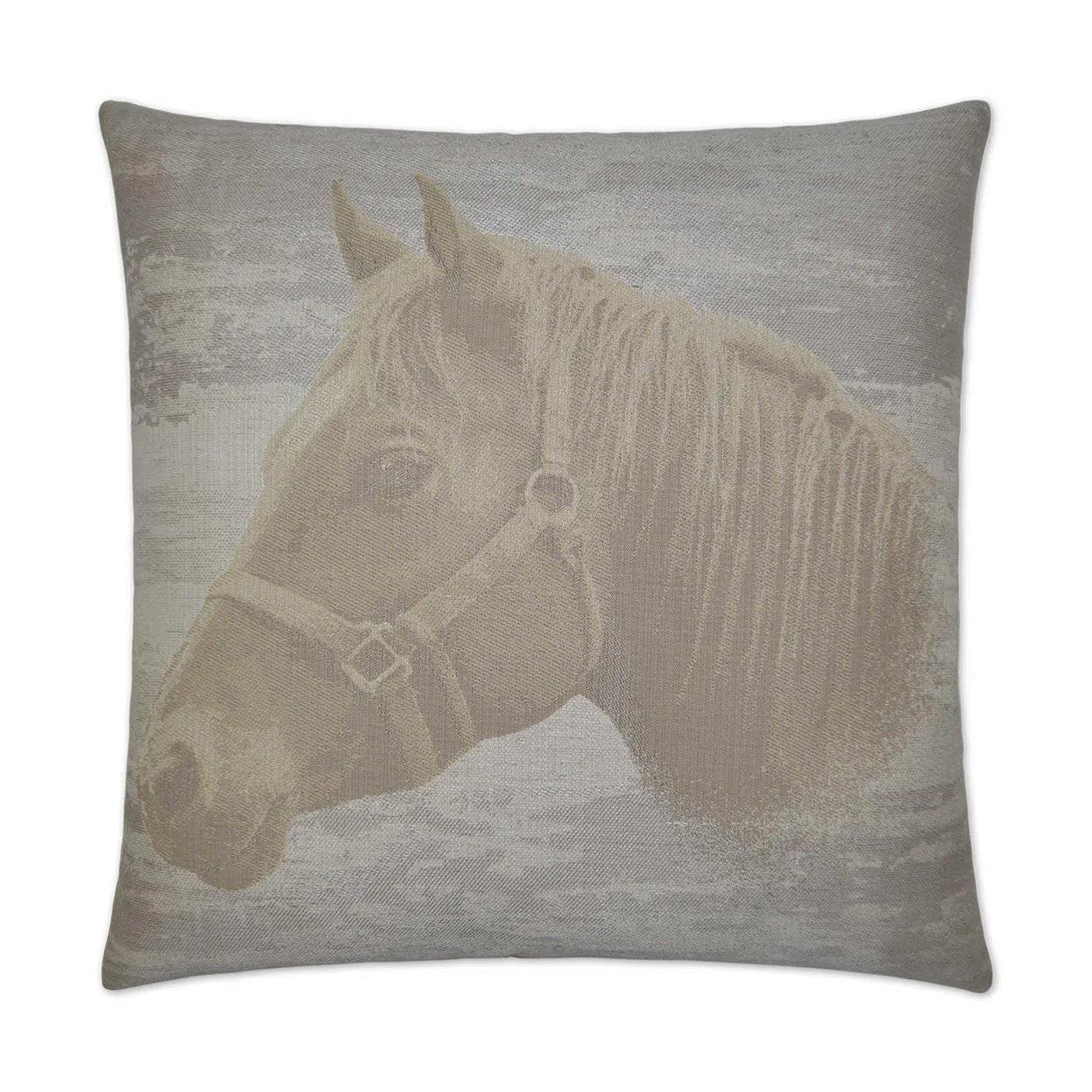 Mister Ed Grey Throw Pillow With Insert