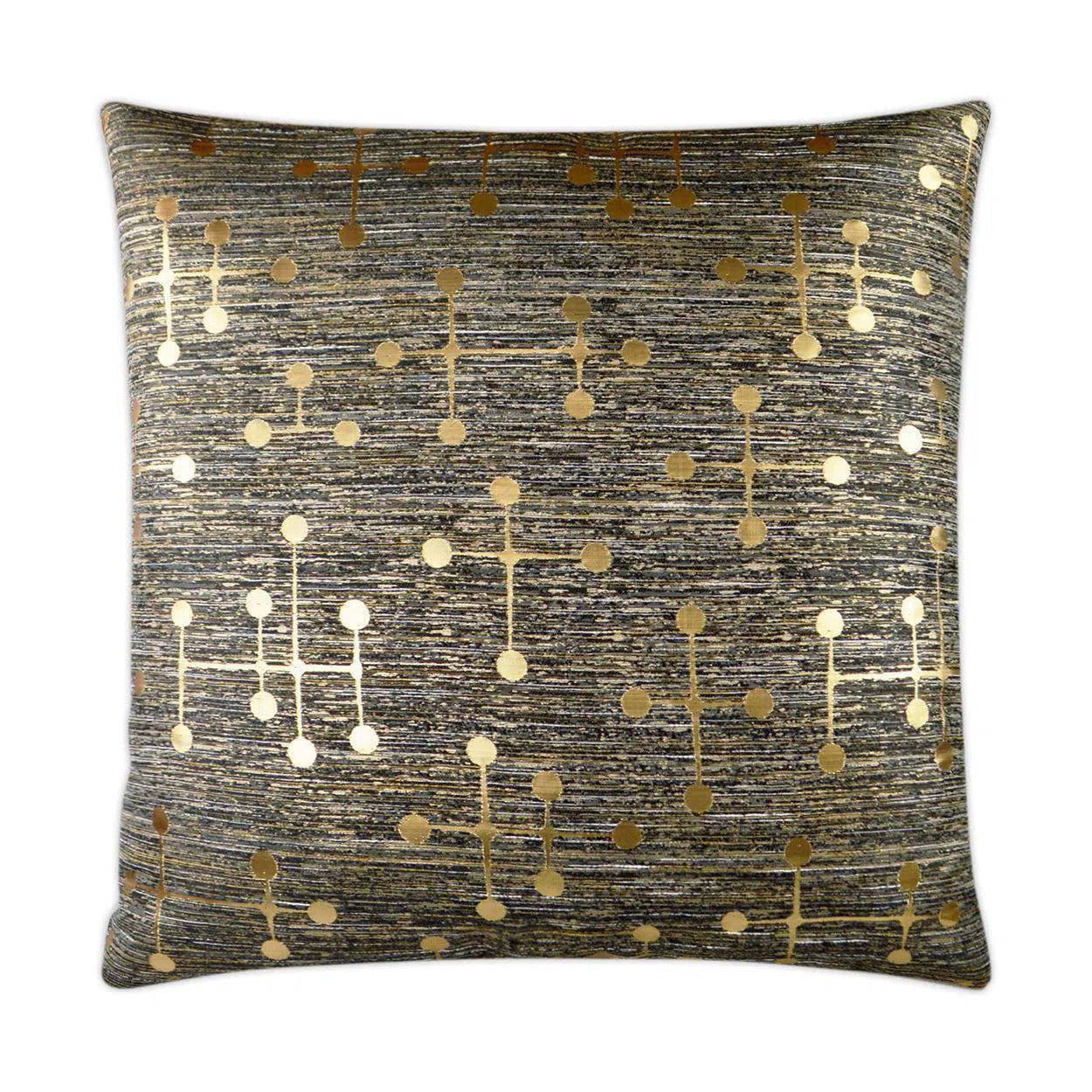 Morse Black Throw Pillow With Insert