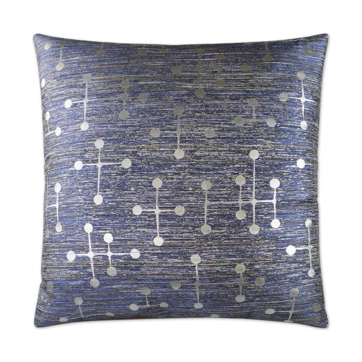 Morse Navy Blue Throw Pillow With Insert