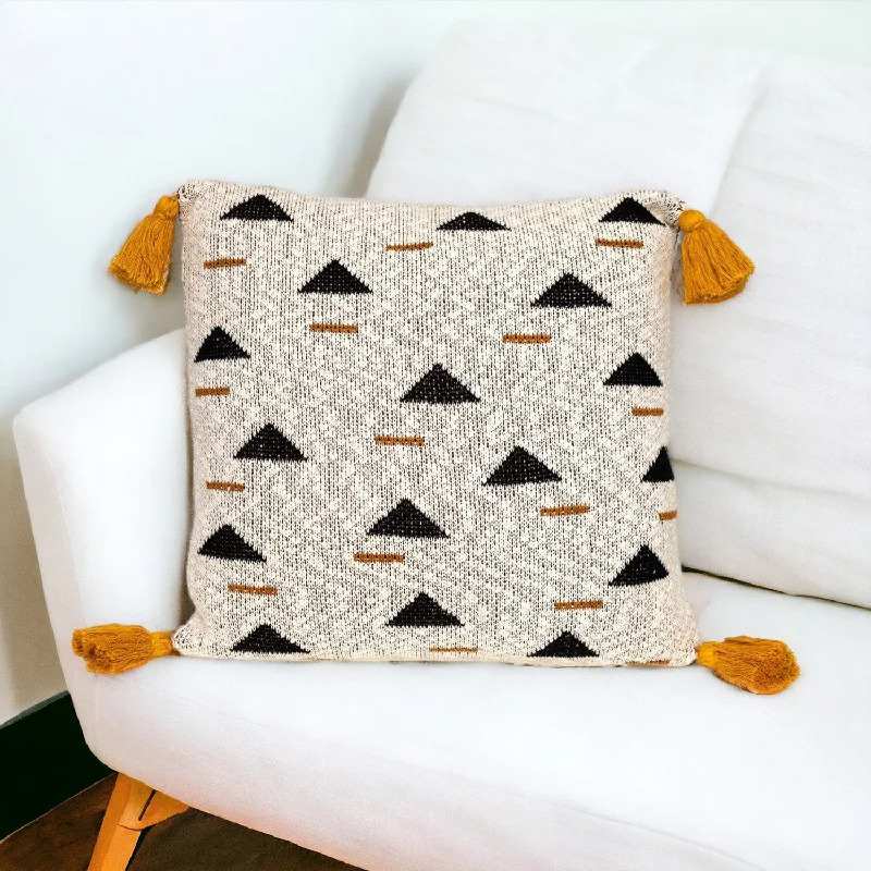 Natural Knitted Throw Pillow