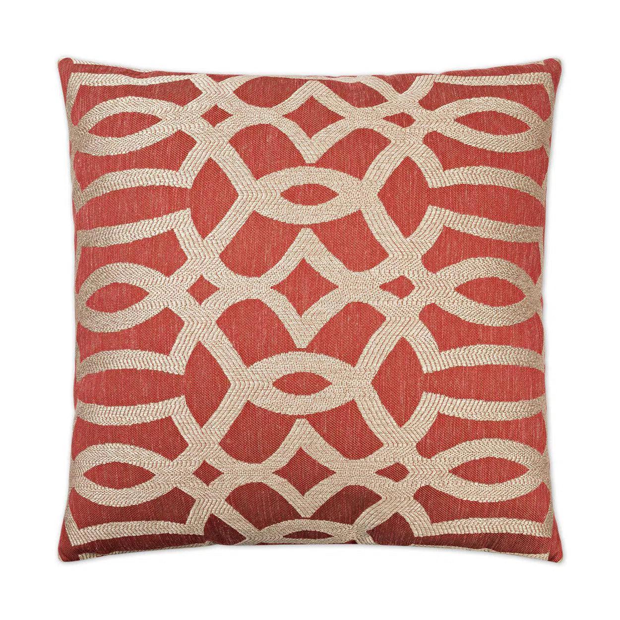 Neron Red Throw Pillow With Insert