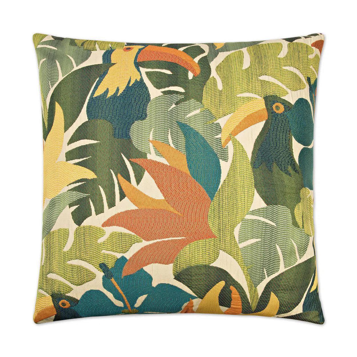 Parrots Of Caribbean Multi Color Throw Pillow With Insert