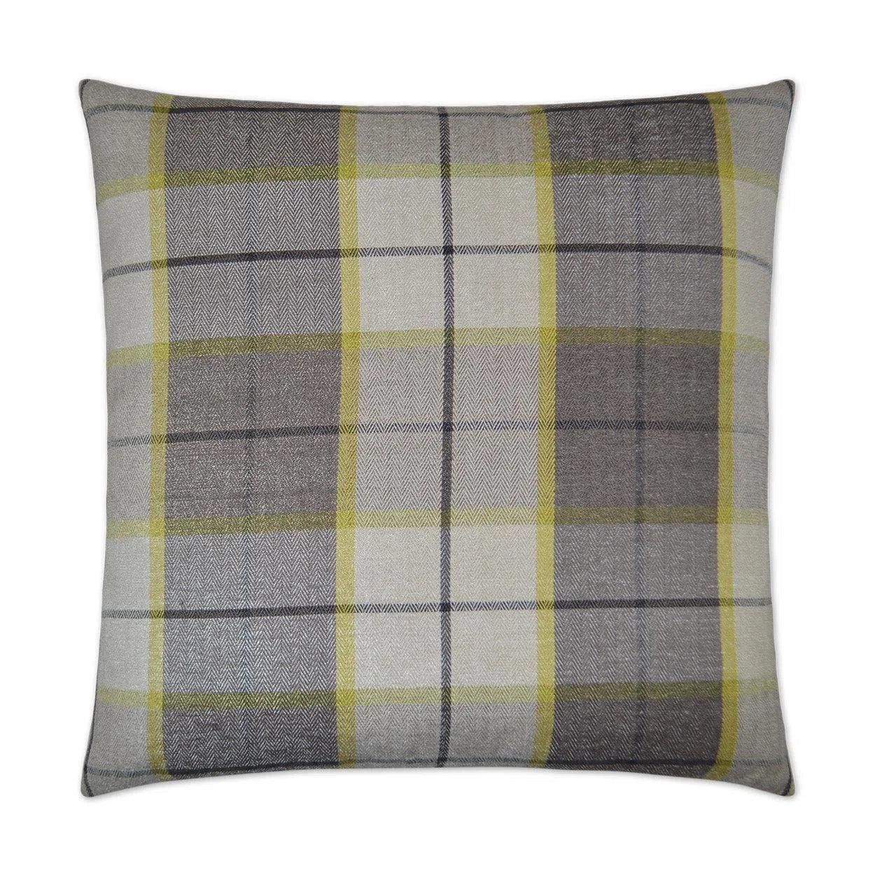 Penn Plaid Citrus Black Throw Pillow With Insert